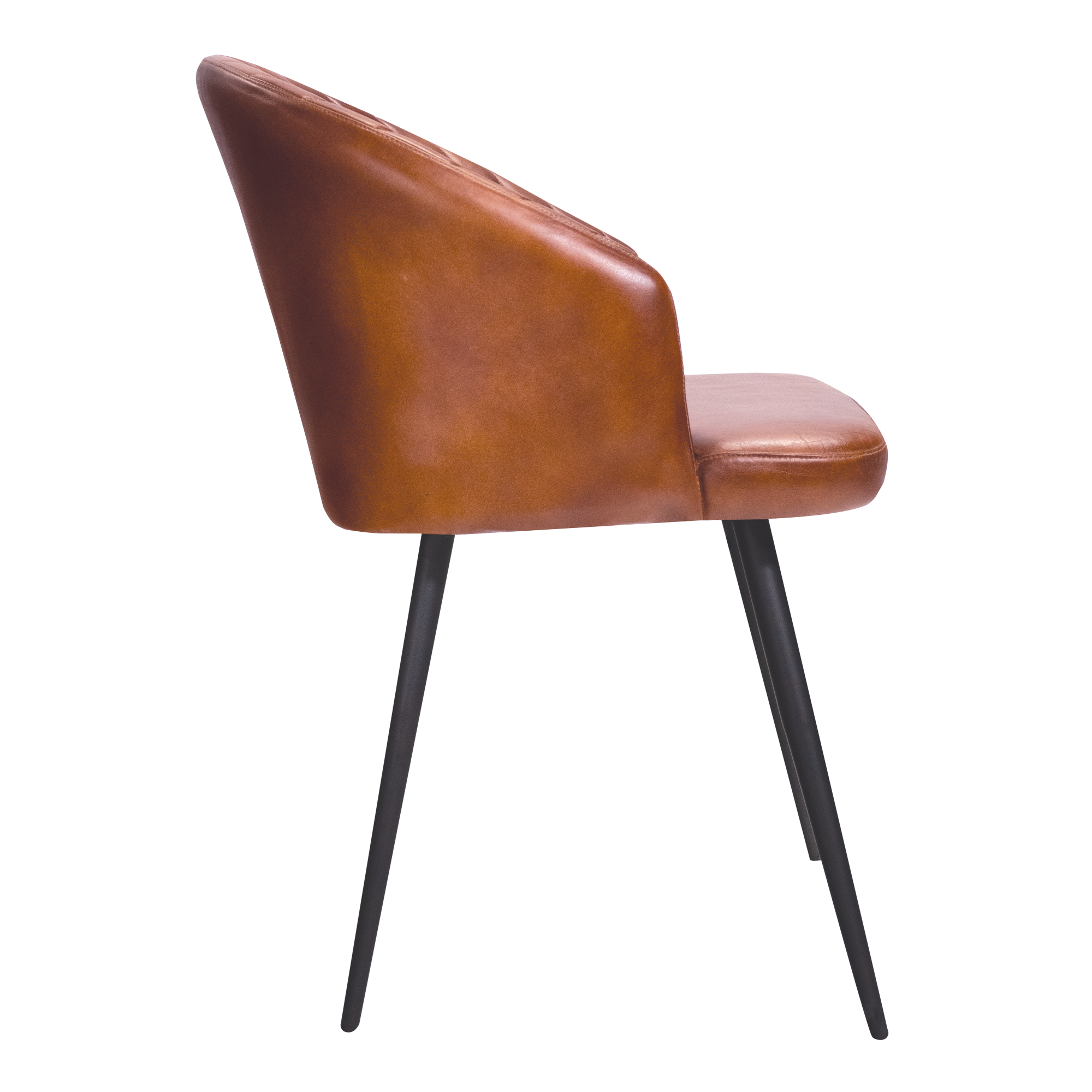 Brooklyn Leather Tub Chair - Bruciato Tan