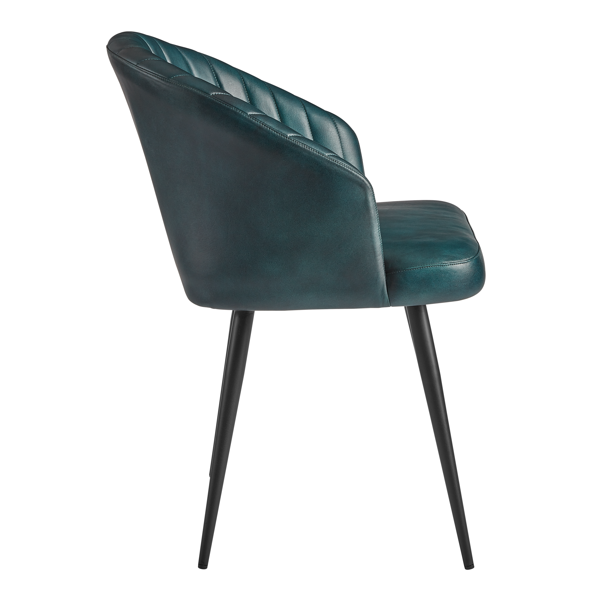 Brooklyn Leather Tub Chair - Vintage Blue