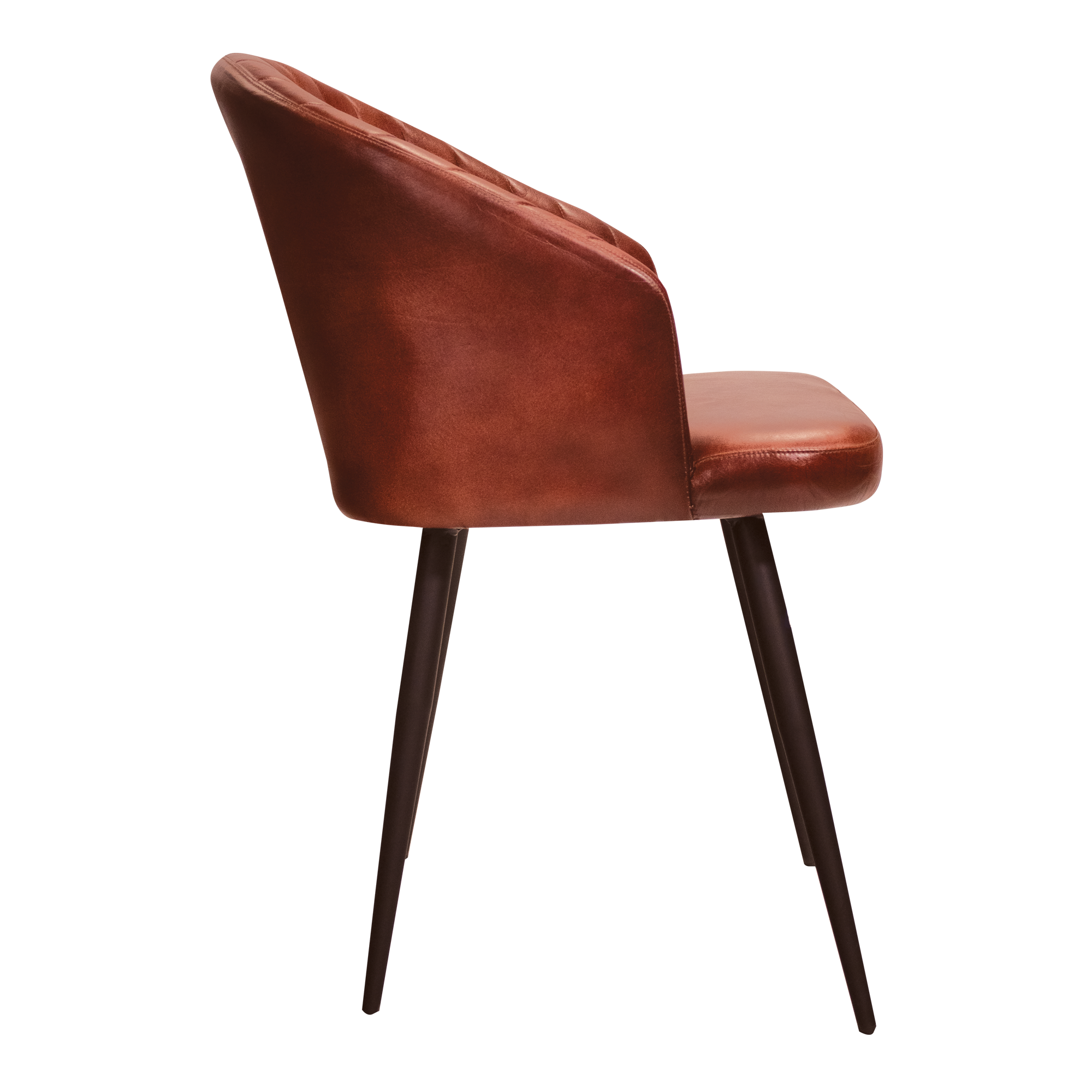 Brooklyn Leather Tub Chair - Vintage Red