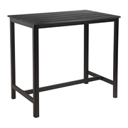 EKO Rectangular Poseur Table - Black - 180x69cm