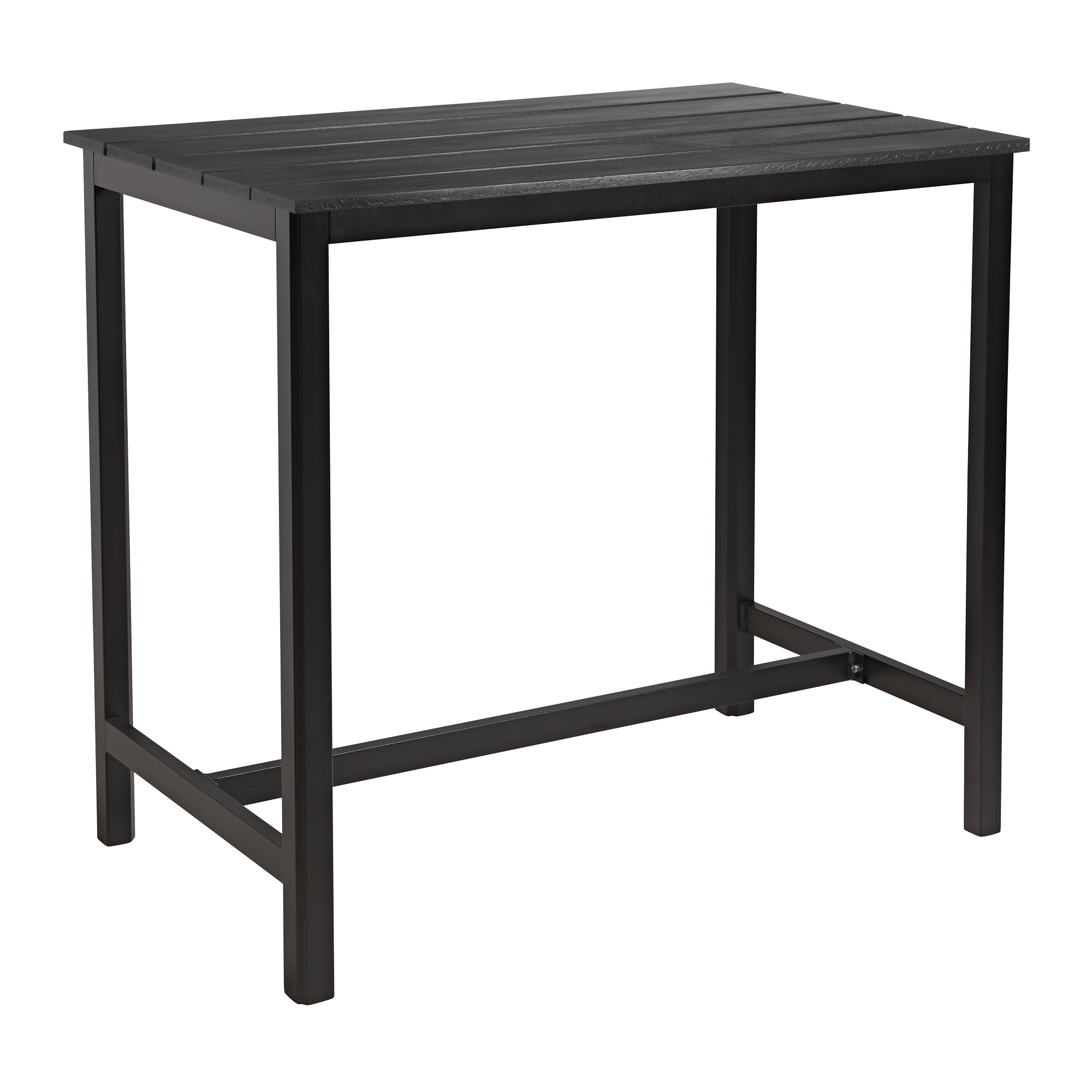 EKO Rectangular Poseur Table - Black - 180x69cm