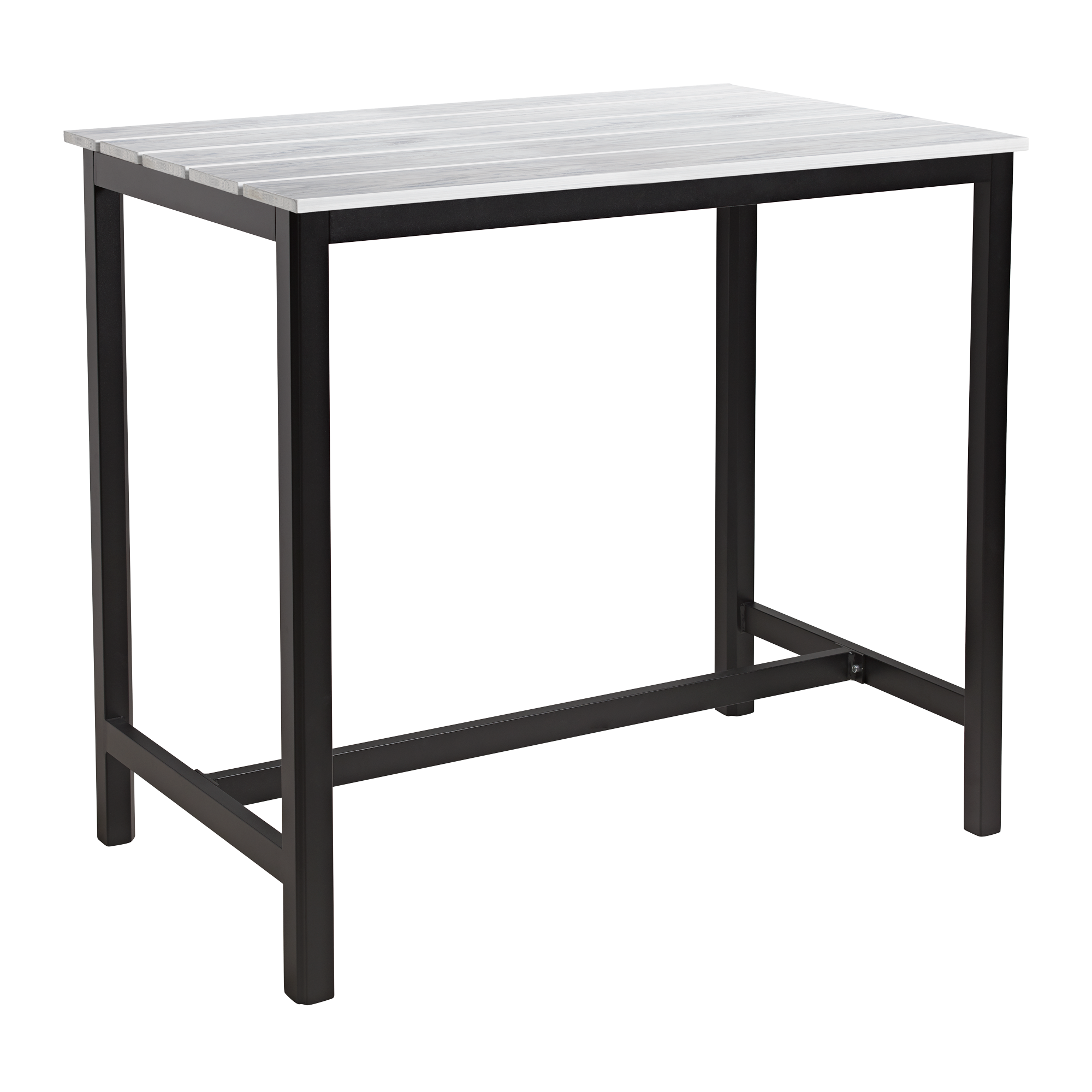 EKO Rectangular Poseur Table - Whitewash - 180x69cm