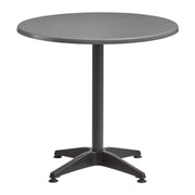 Enduratop Complete Dining Table - 70cm Diameter - Grey with Alby Black Base