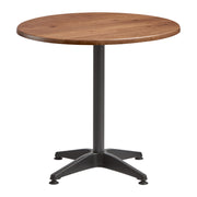 Enduratop Complete Dining Table - 70cm Diameter - Natural Wood with Alby Black Base
