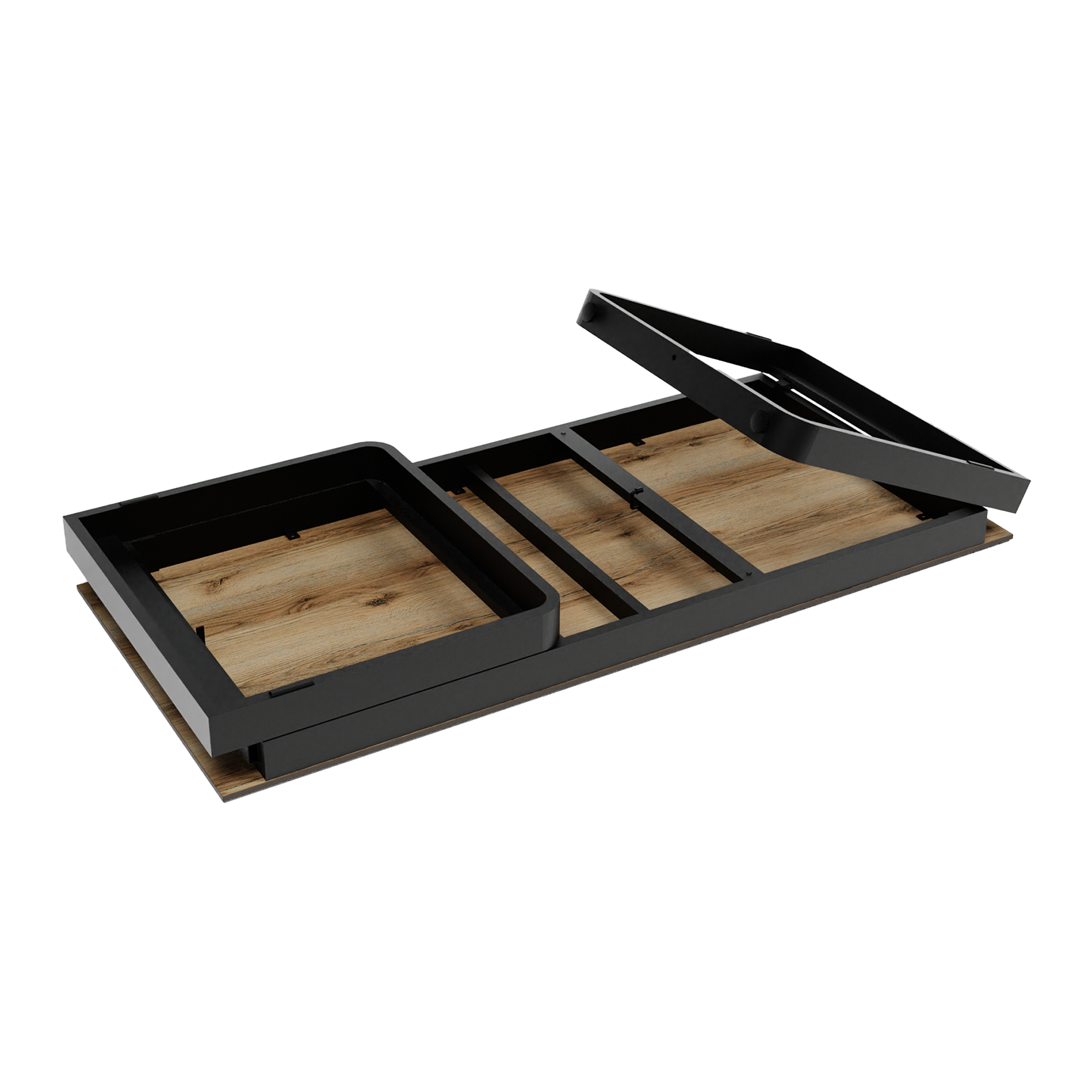 Flow Grande Standing Table - Black Aluminium - Black HPL Top - 230x80cm