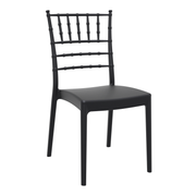 Josephine Stacking Side Chair - Black