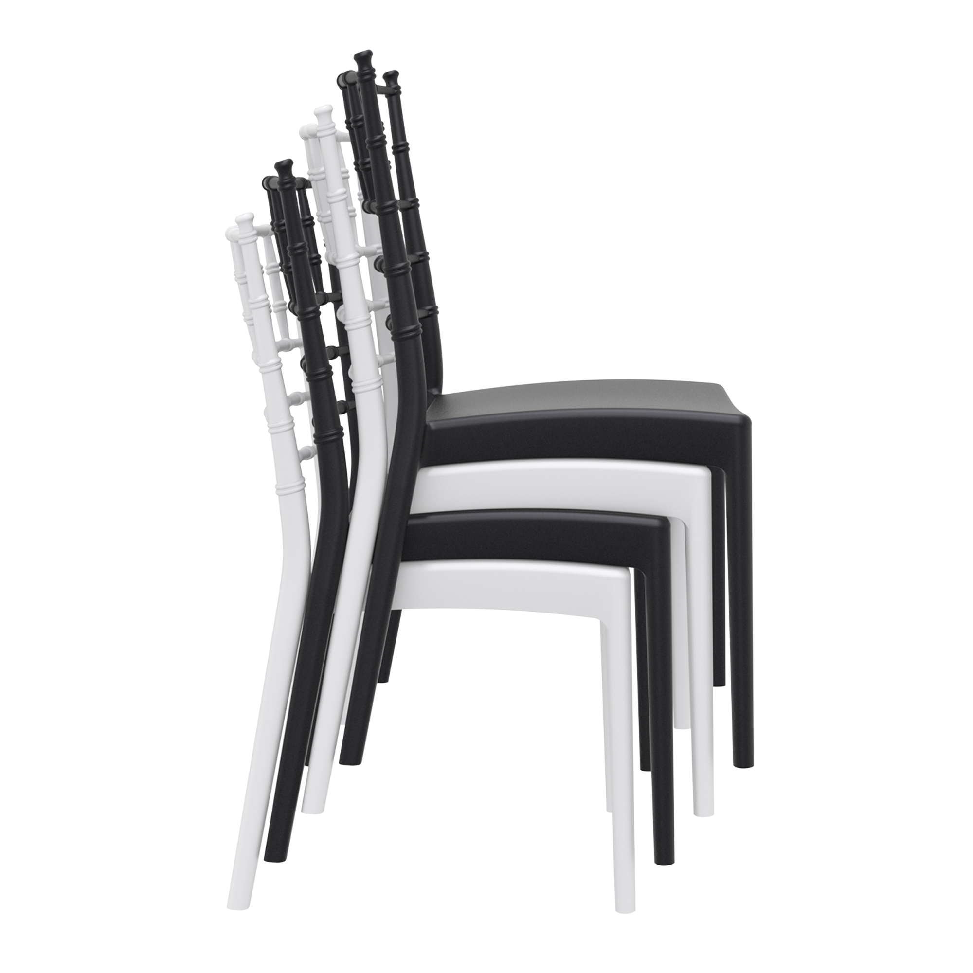 Josephine Stacking Side Chair - White
