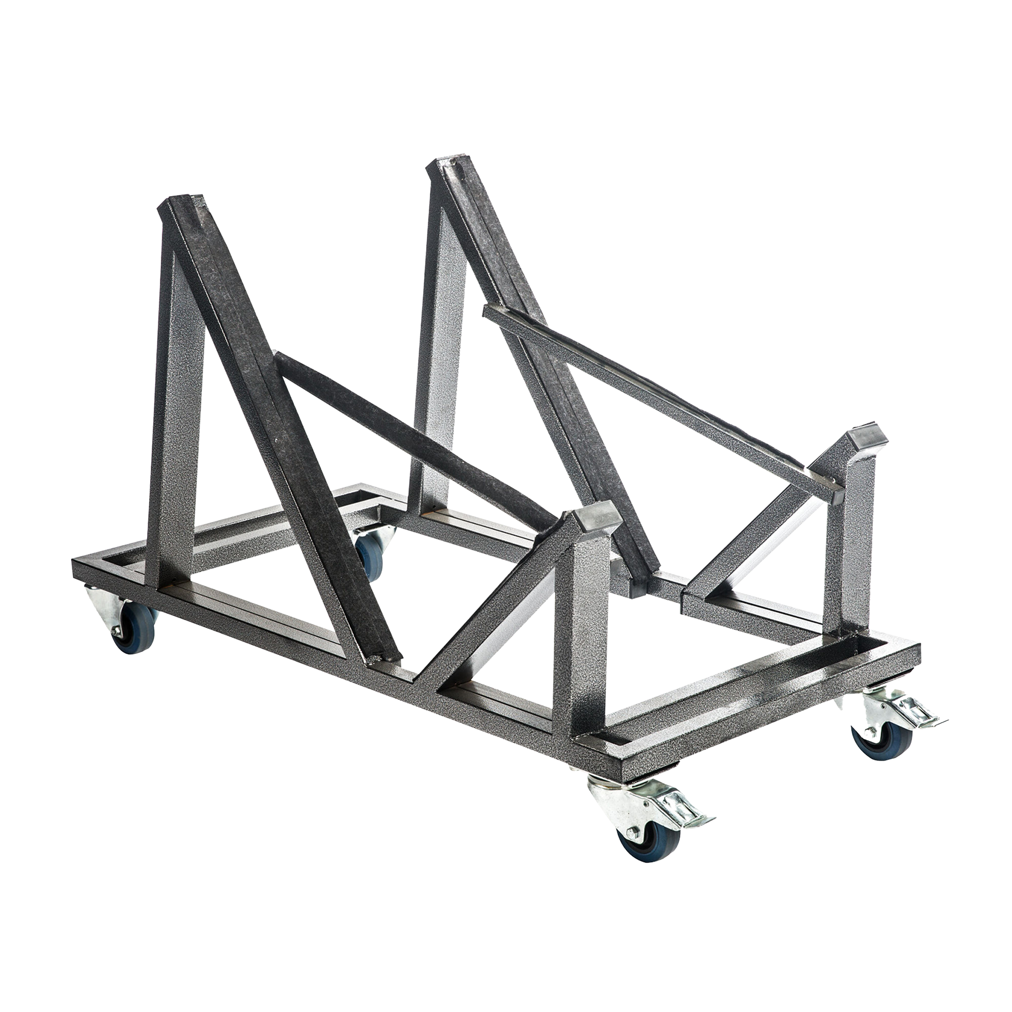 Kasar Set - 20x Black Stacking Bar Stools & Storage Trolley