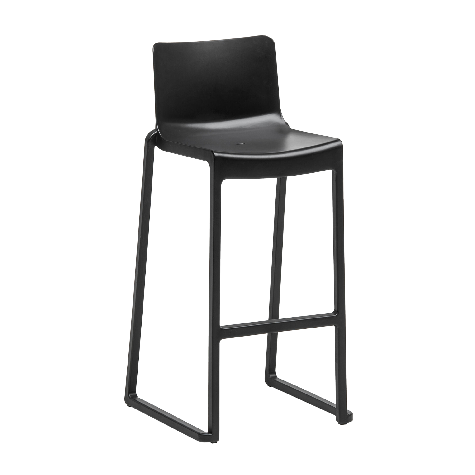 Kasar Set - 20x Black Stacking Bar Stools & Storage Trolley