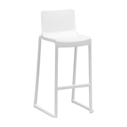 Kasar Set - 20x White Stacking Bar Stools & Storage Trolley