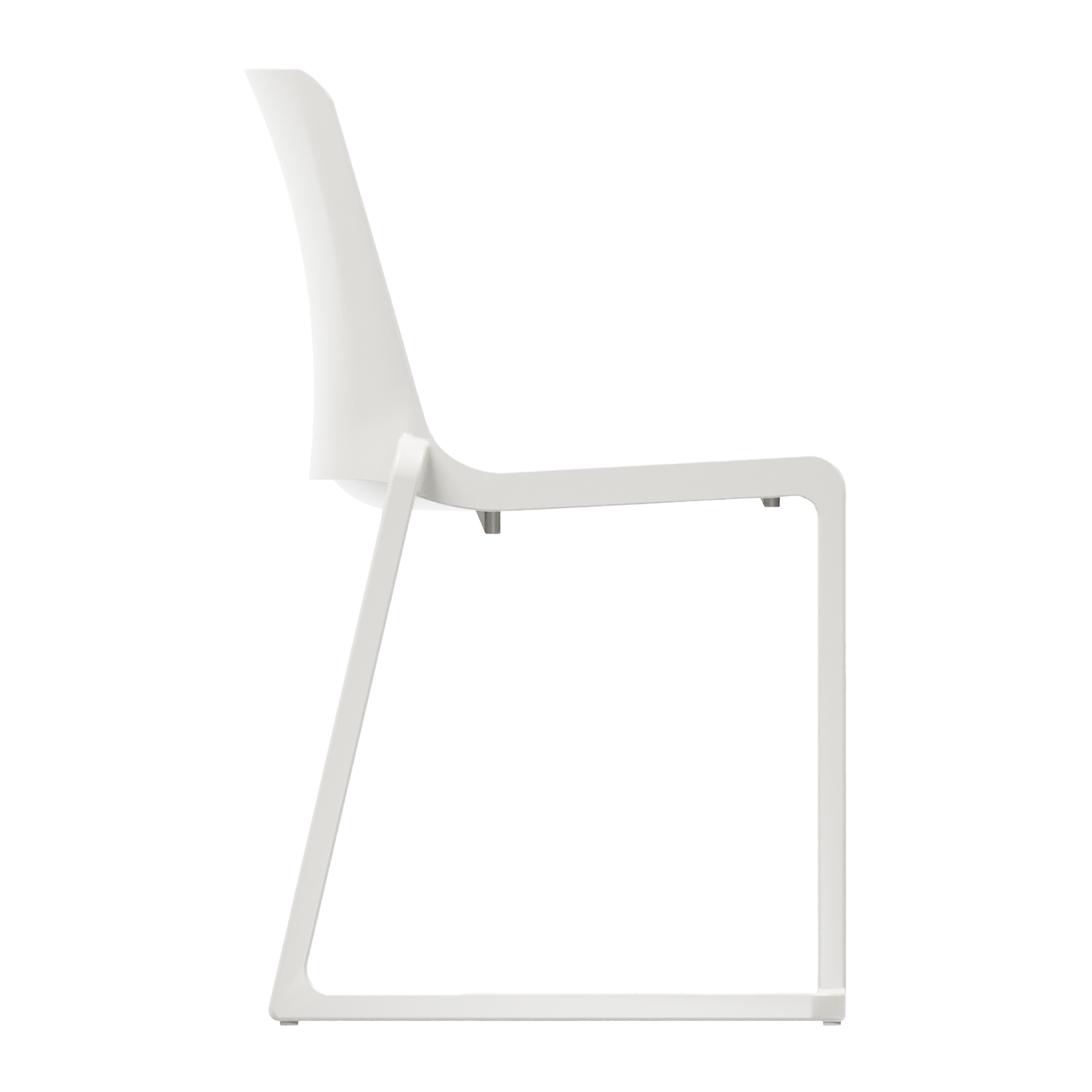 Kasar Set - 20x White Stacking Side Chairs & Storage Trolley