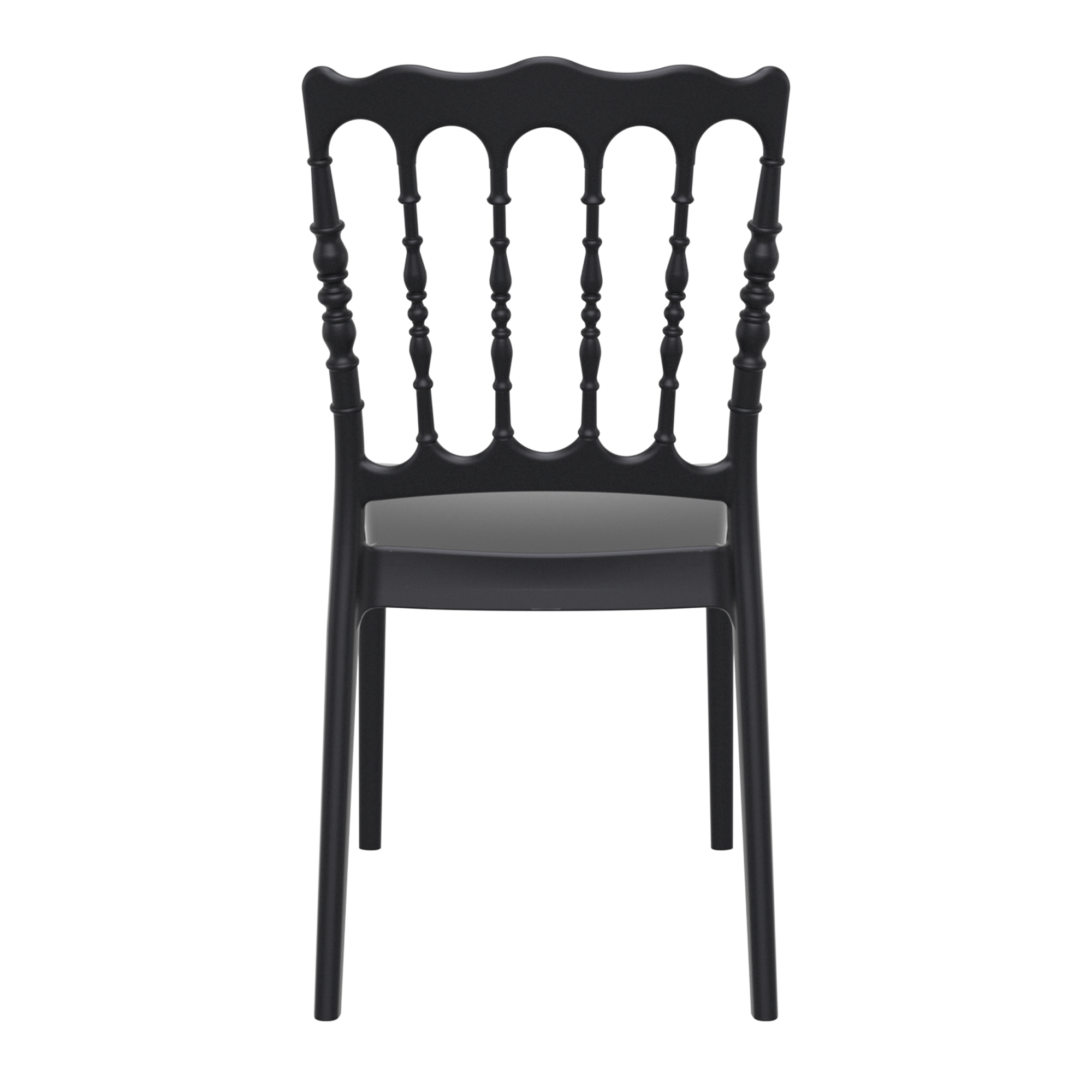Napoleon Stacking Side Chair - Black