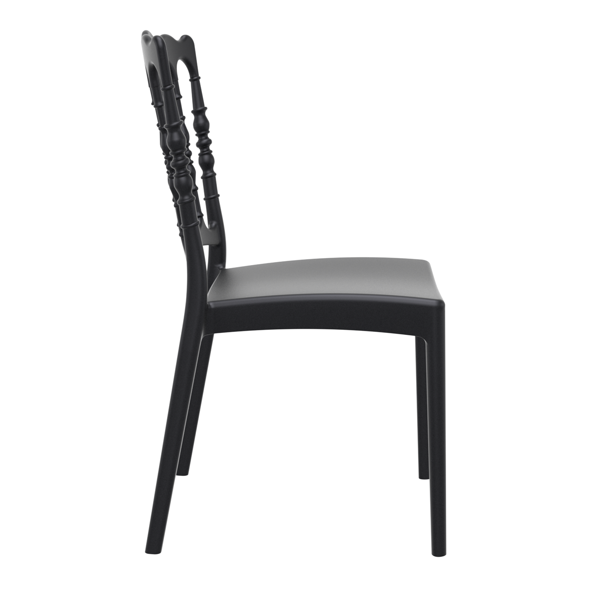 Napoleon Stacking Side Chair - Black