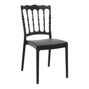 Napoleon Stacking Side Chair - Black