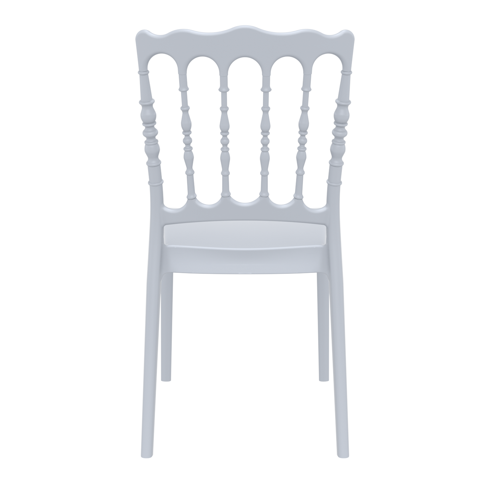 Napoleon Stacking Side Chair - Silver Grey
