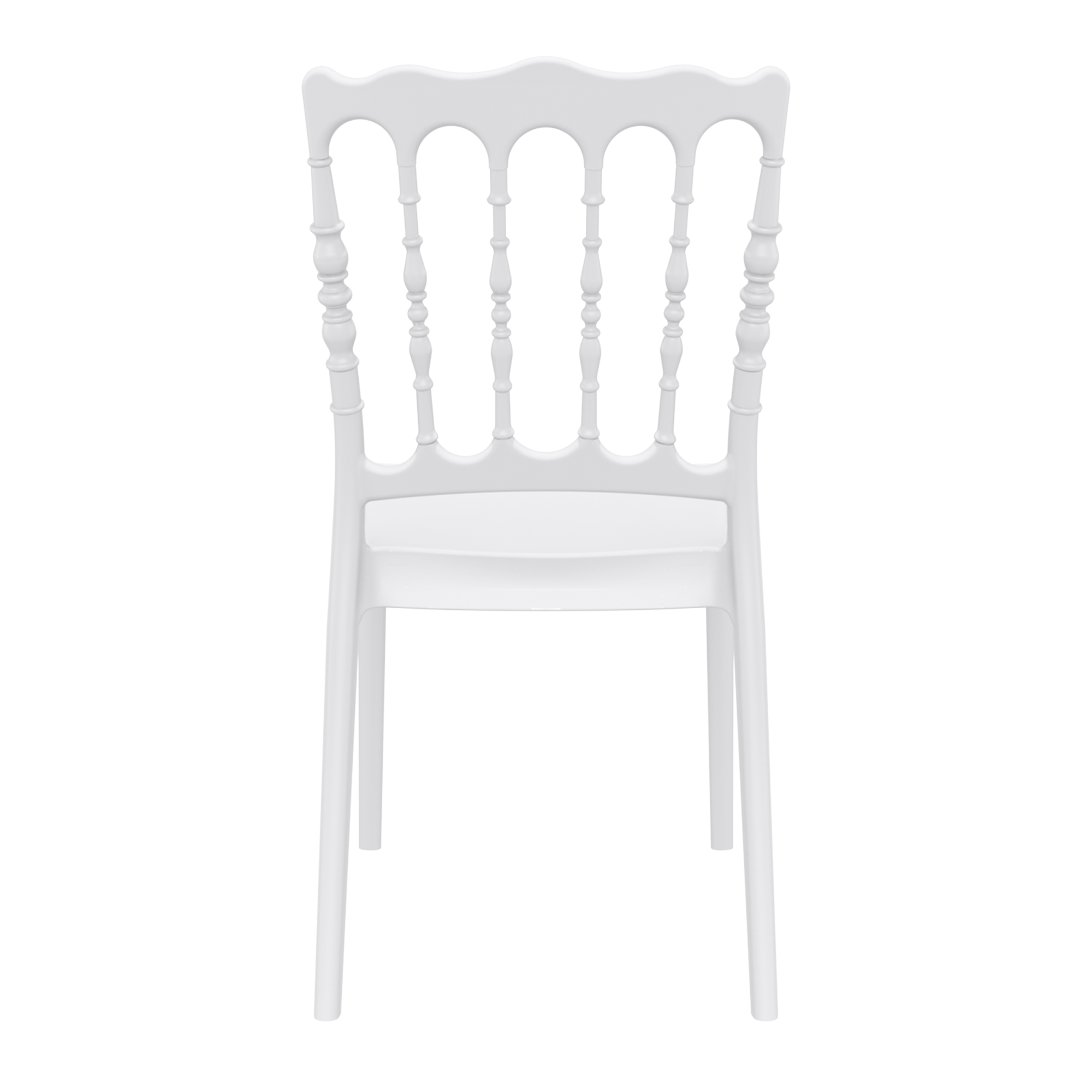 Napoleon Stacking Side Chair - White