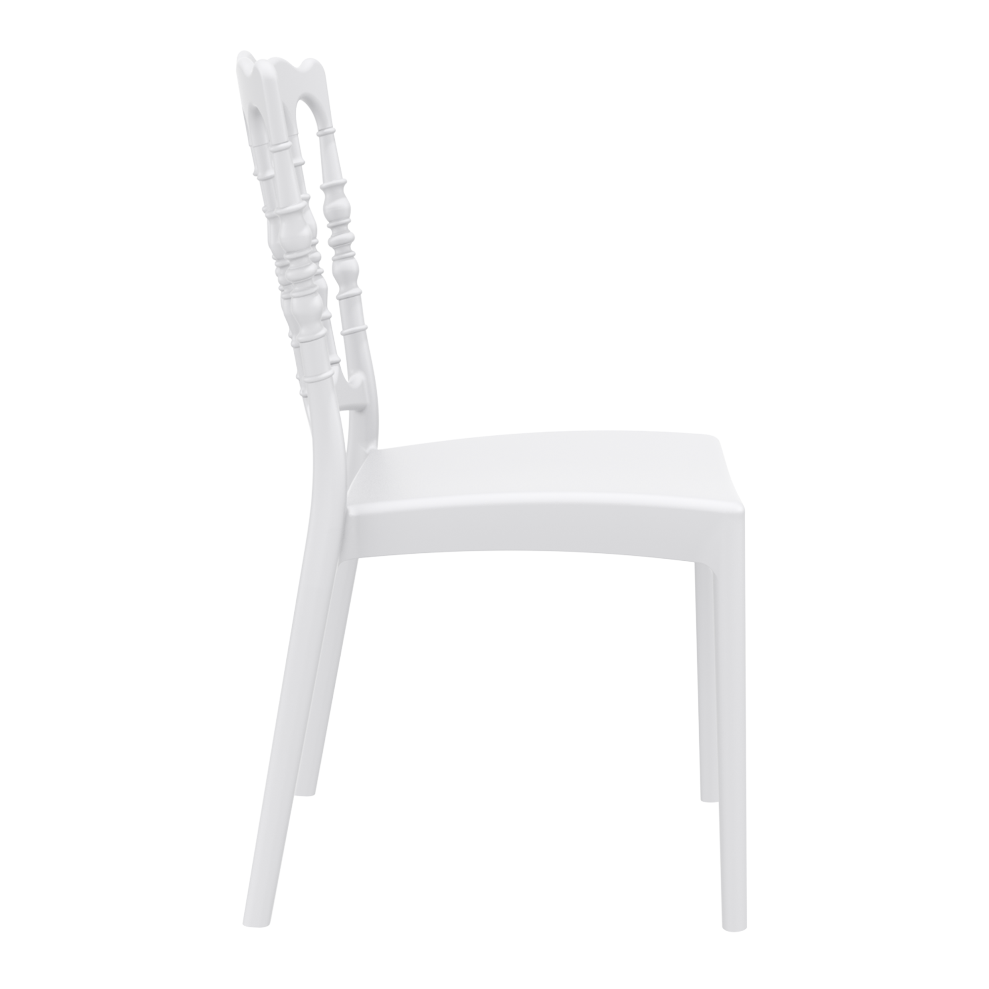 Napoleon Stacking Side Chair - White