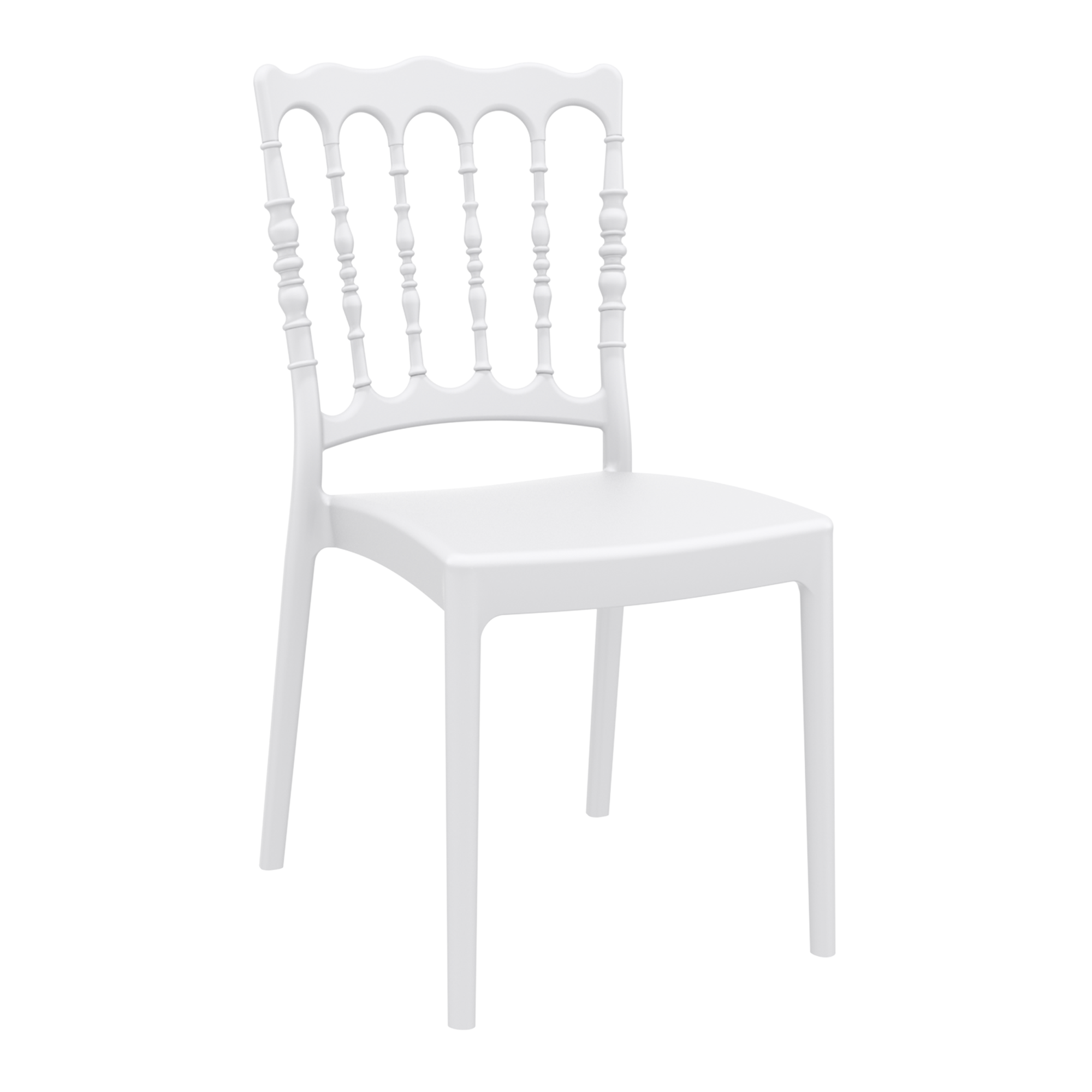 Napoleon Stacking Side Chair - White