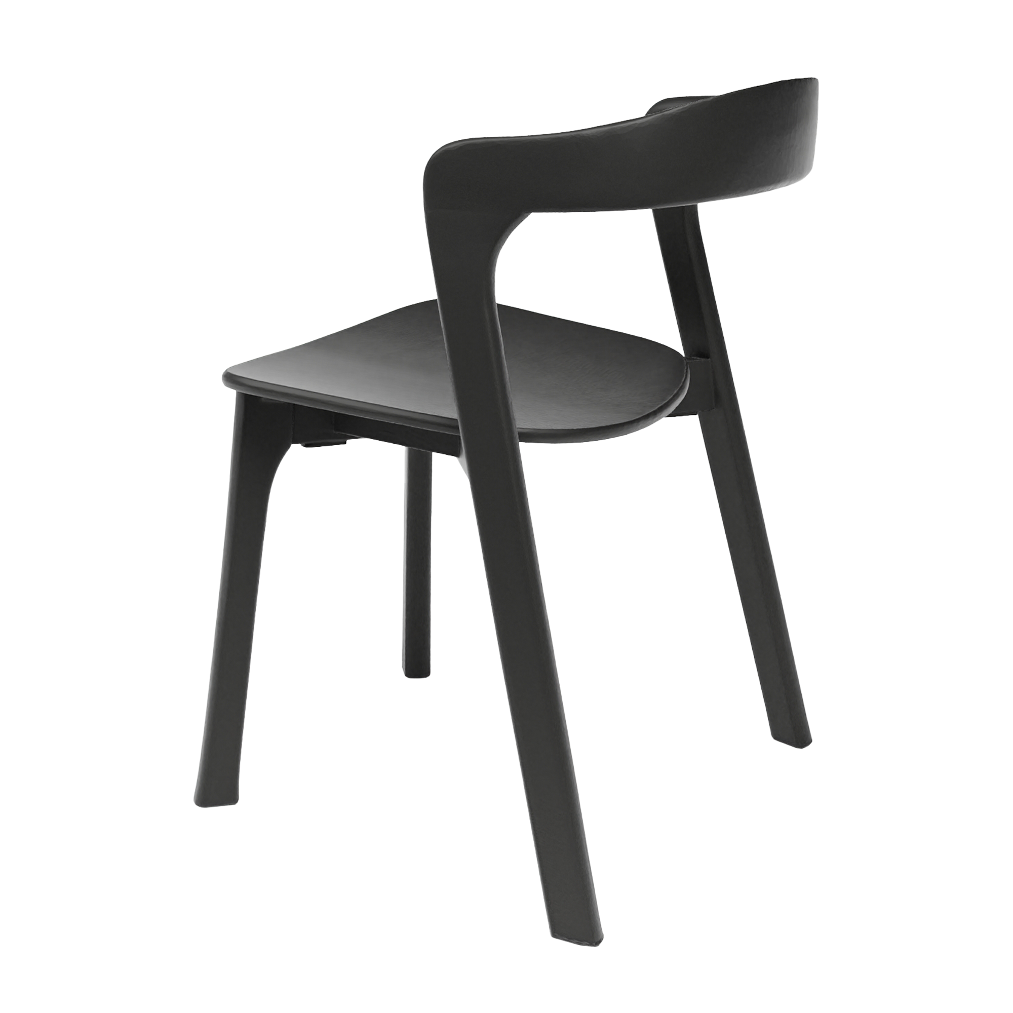 Nina Stacking Side Chair - Black