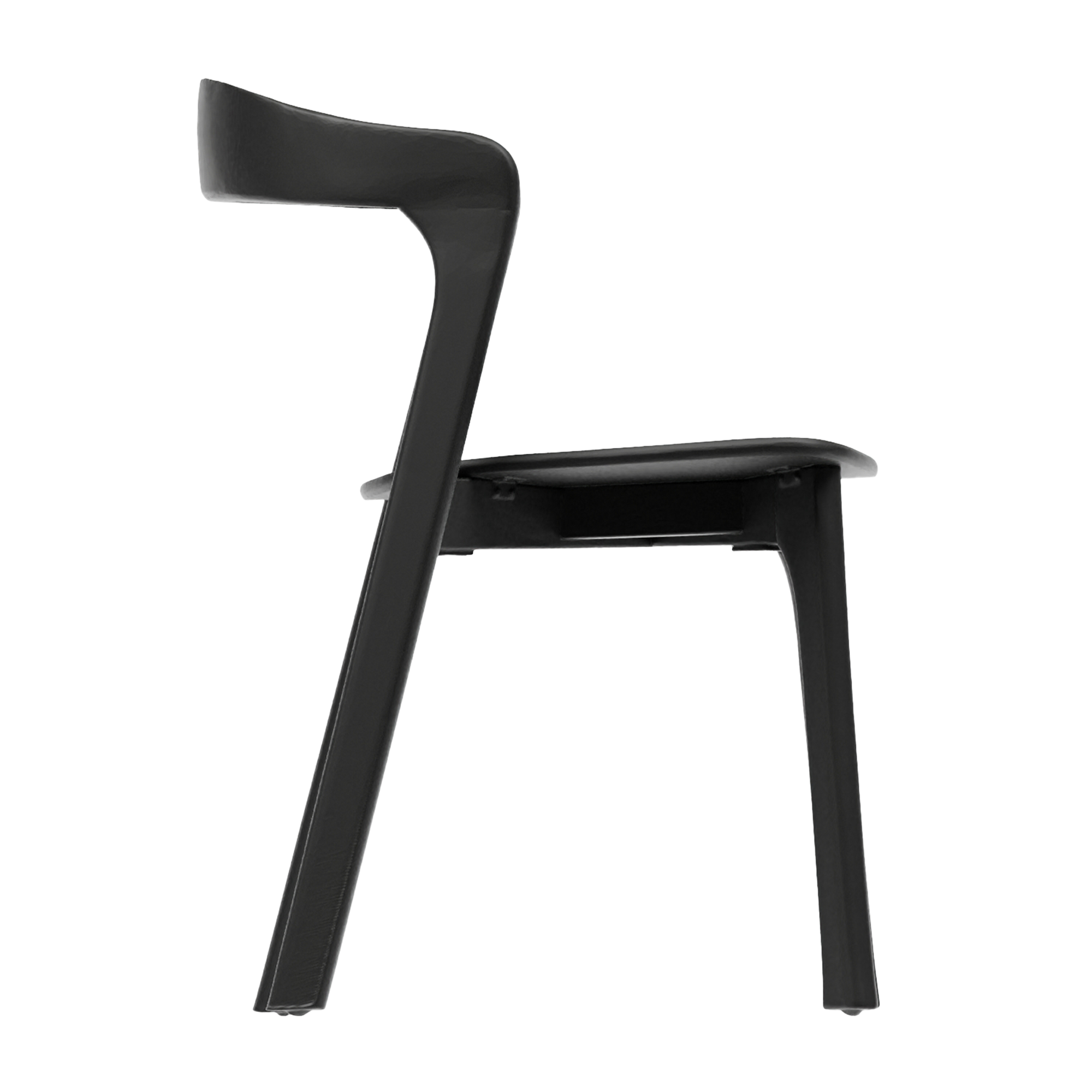 Nina Stacking Side Chair - Black