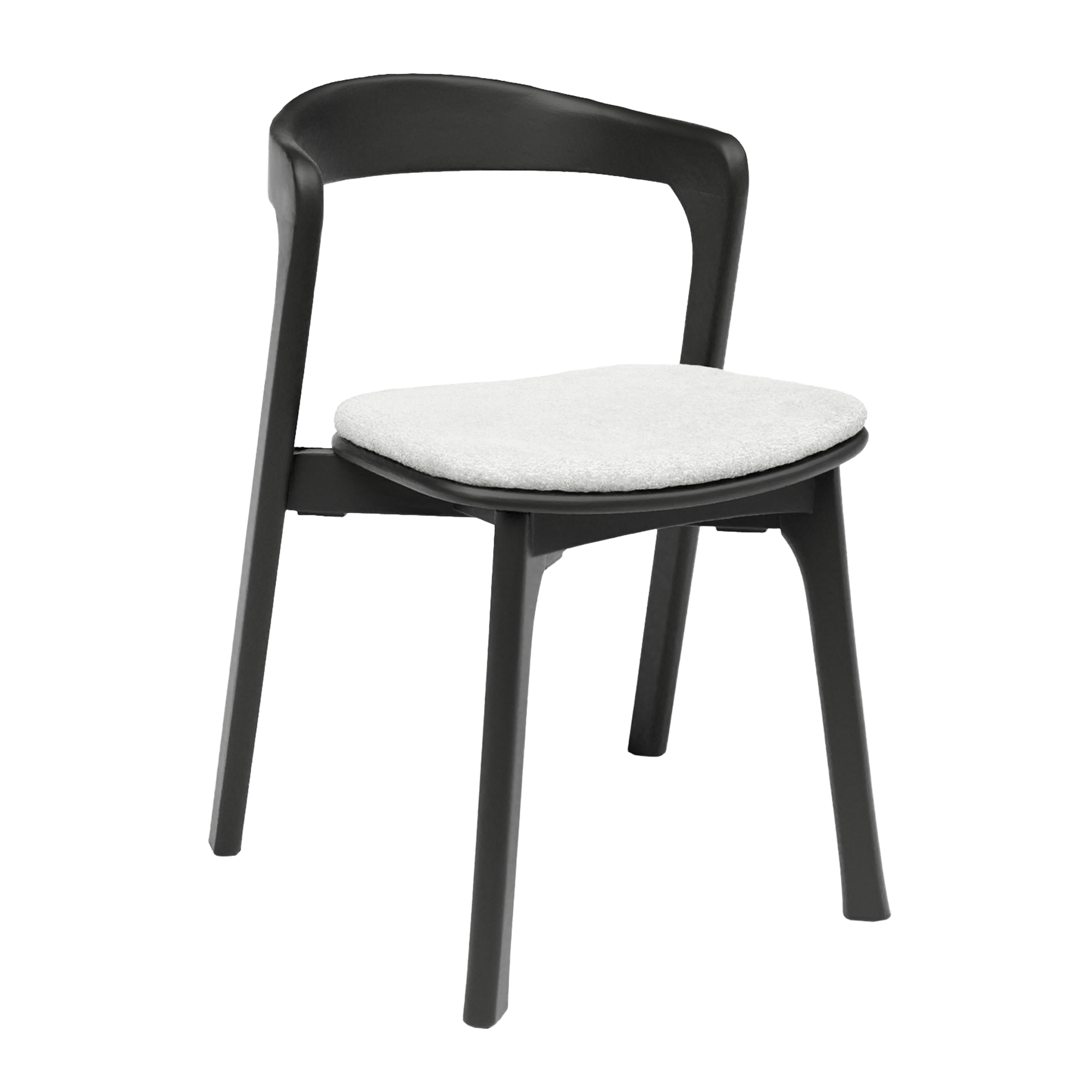 Nina Stacking Side Chair Seat Pad - White