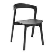 Nina Stacking Side Chair - Black