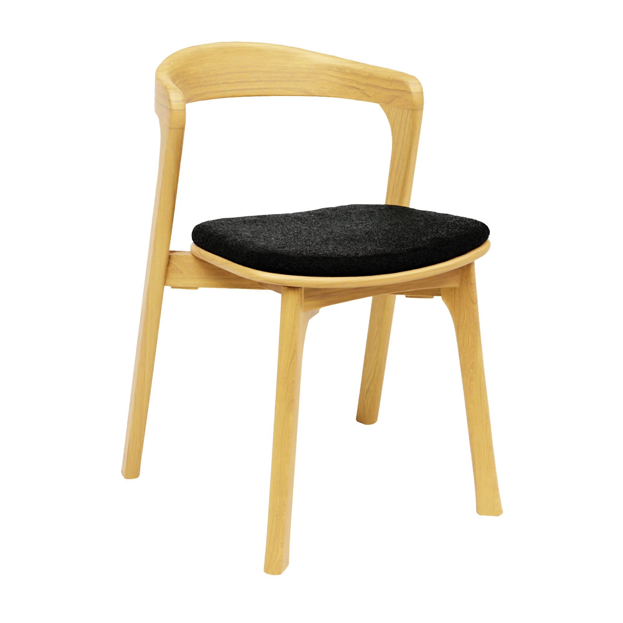 Nina Stacking Side Chair Seat Pad - Black