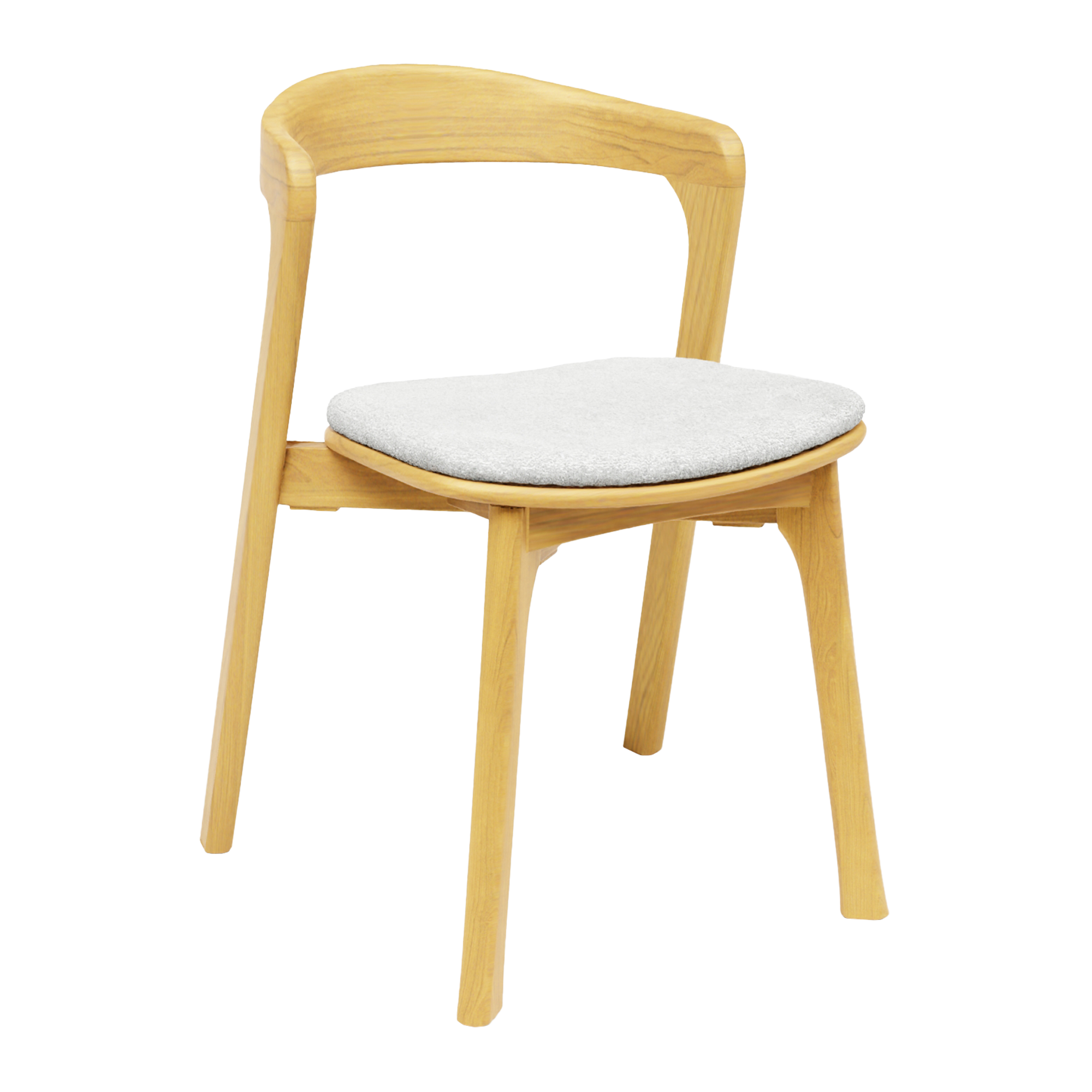 Nina Stacking Side Chair Seat Pad - White