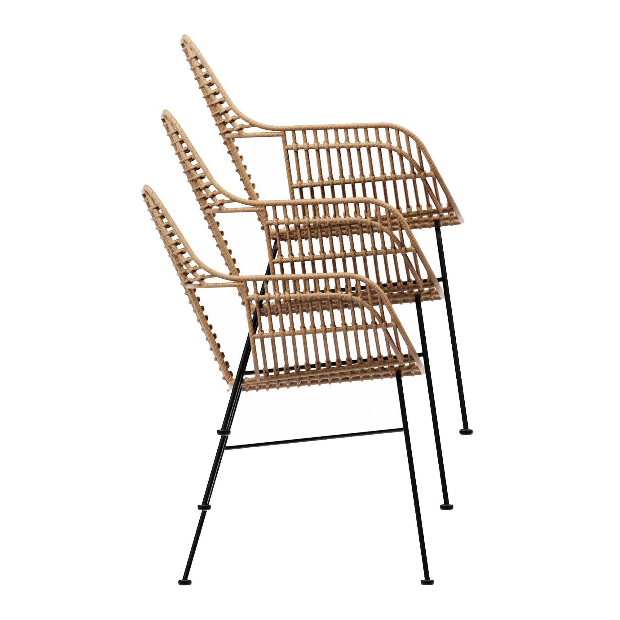 Palm Stacking Arm Chair - Natural