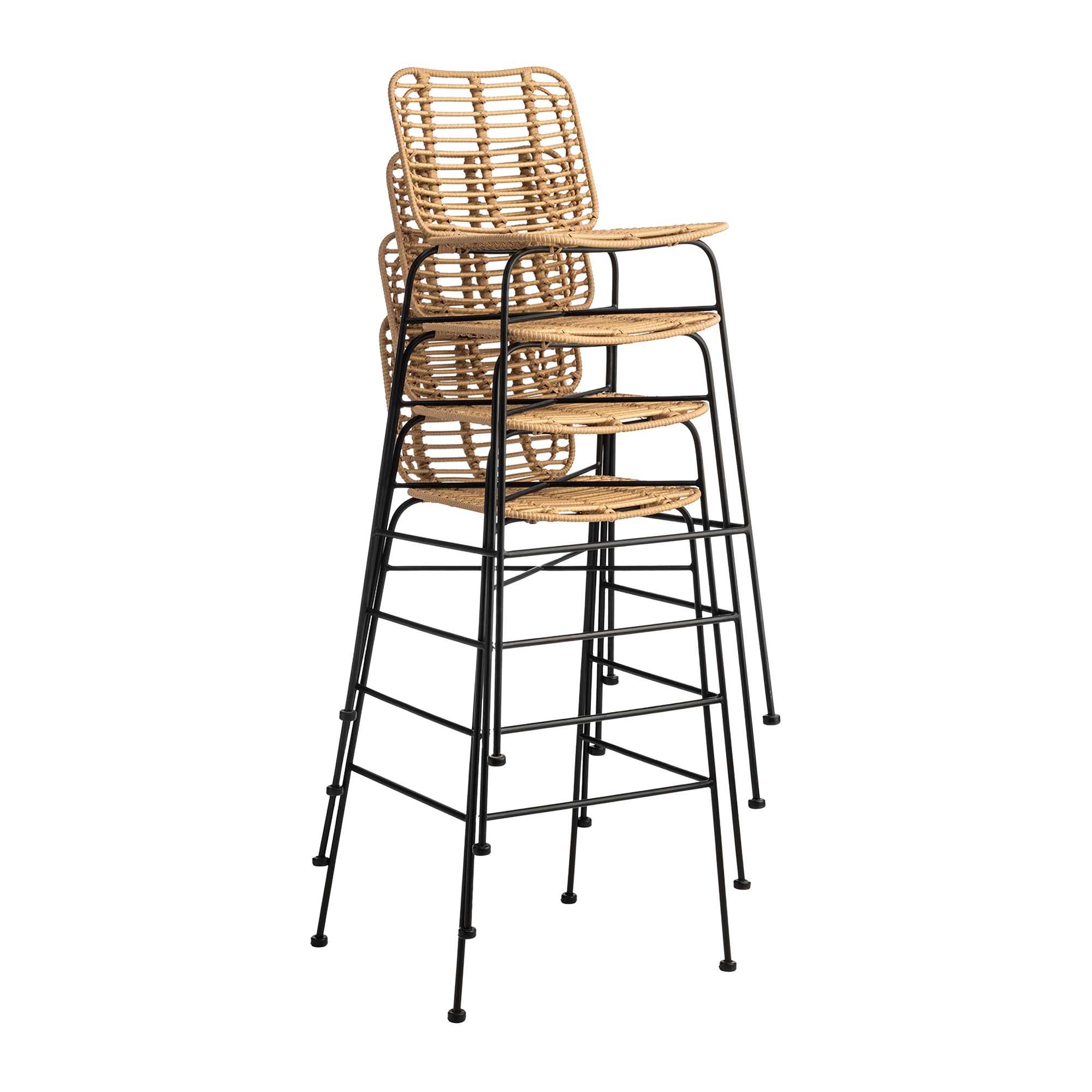 Palm Stacking Bar Stool - Natural