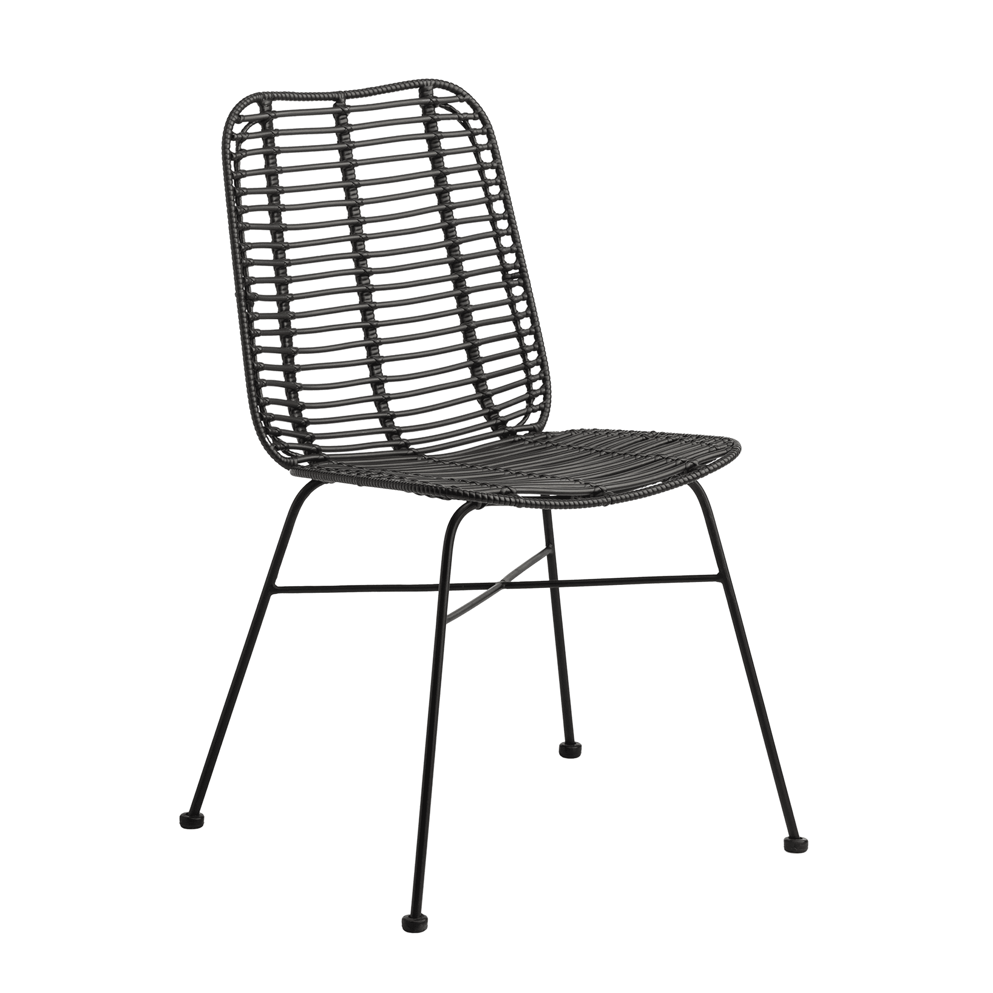Palm Stacking Side Chair - Black