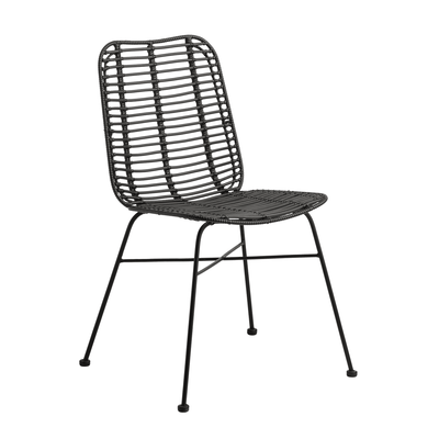 Palm Stacking Side Chair - Black