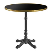 Parisian Complete Dining Table - 60cm Diameter - Black with Nevada Black Base