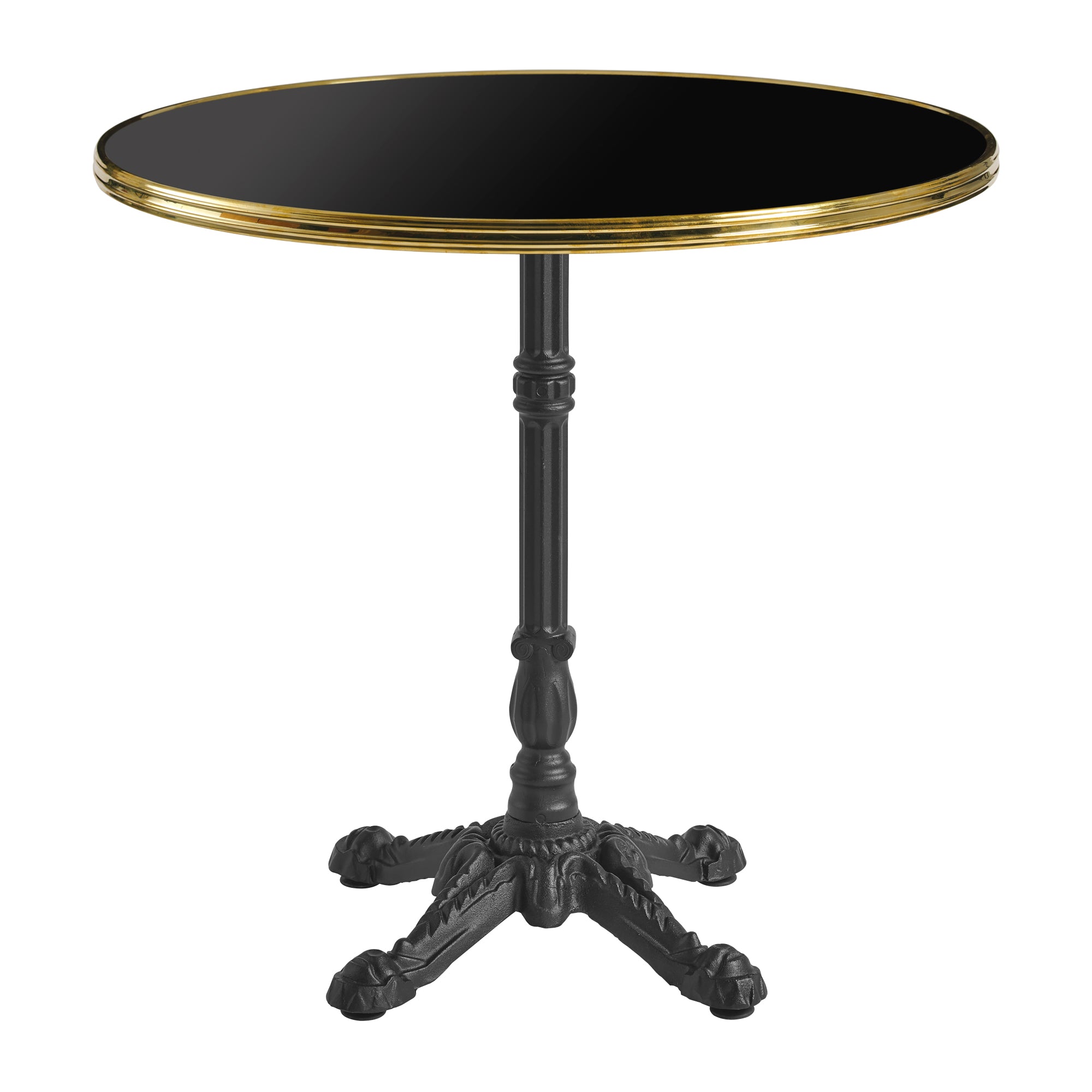 Parisian Complete Dining Table - 60cm Diameter - Black with Nevada Black Base