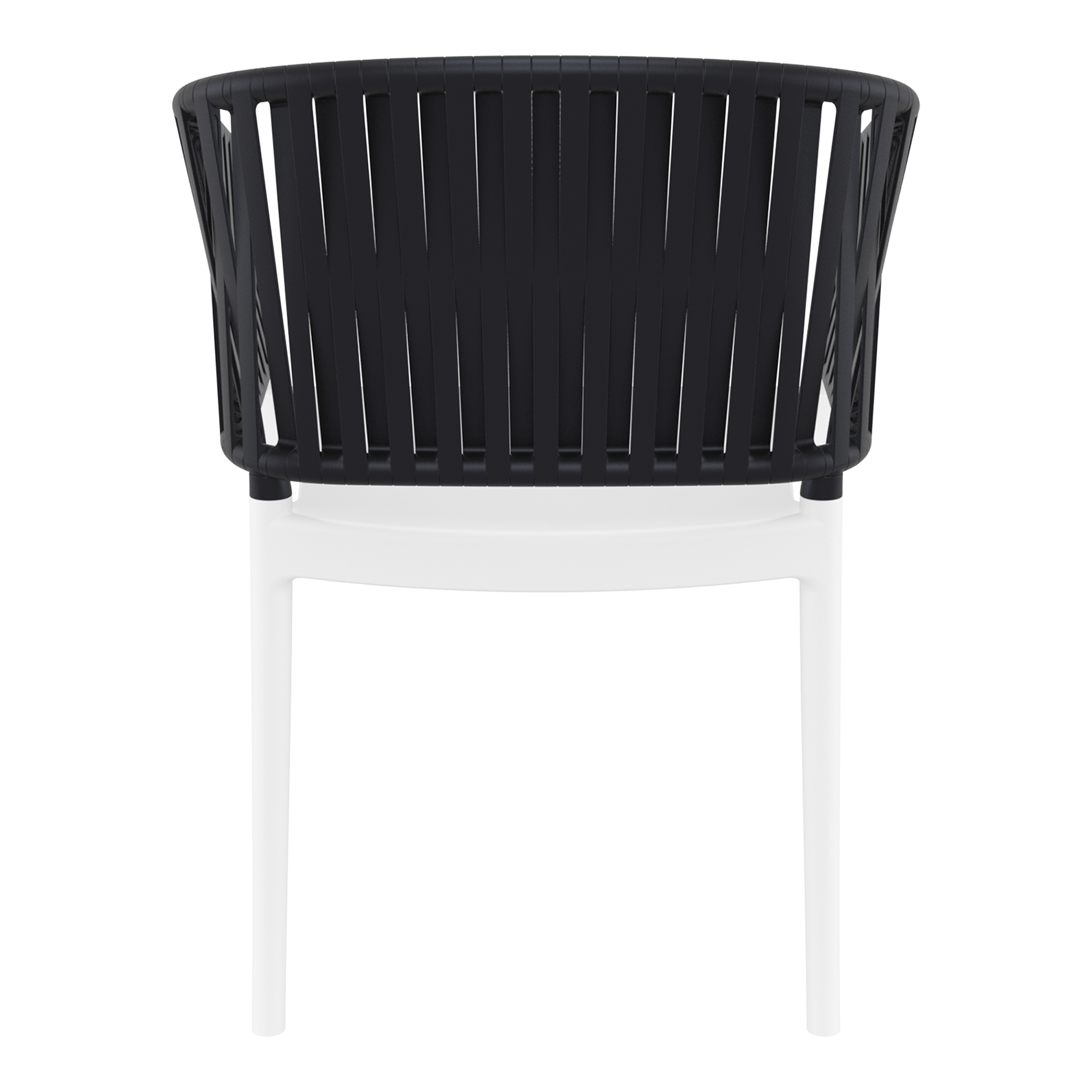 Portofino Stacking Armchair - White/Black