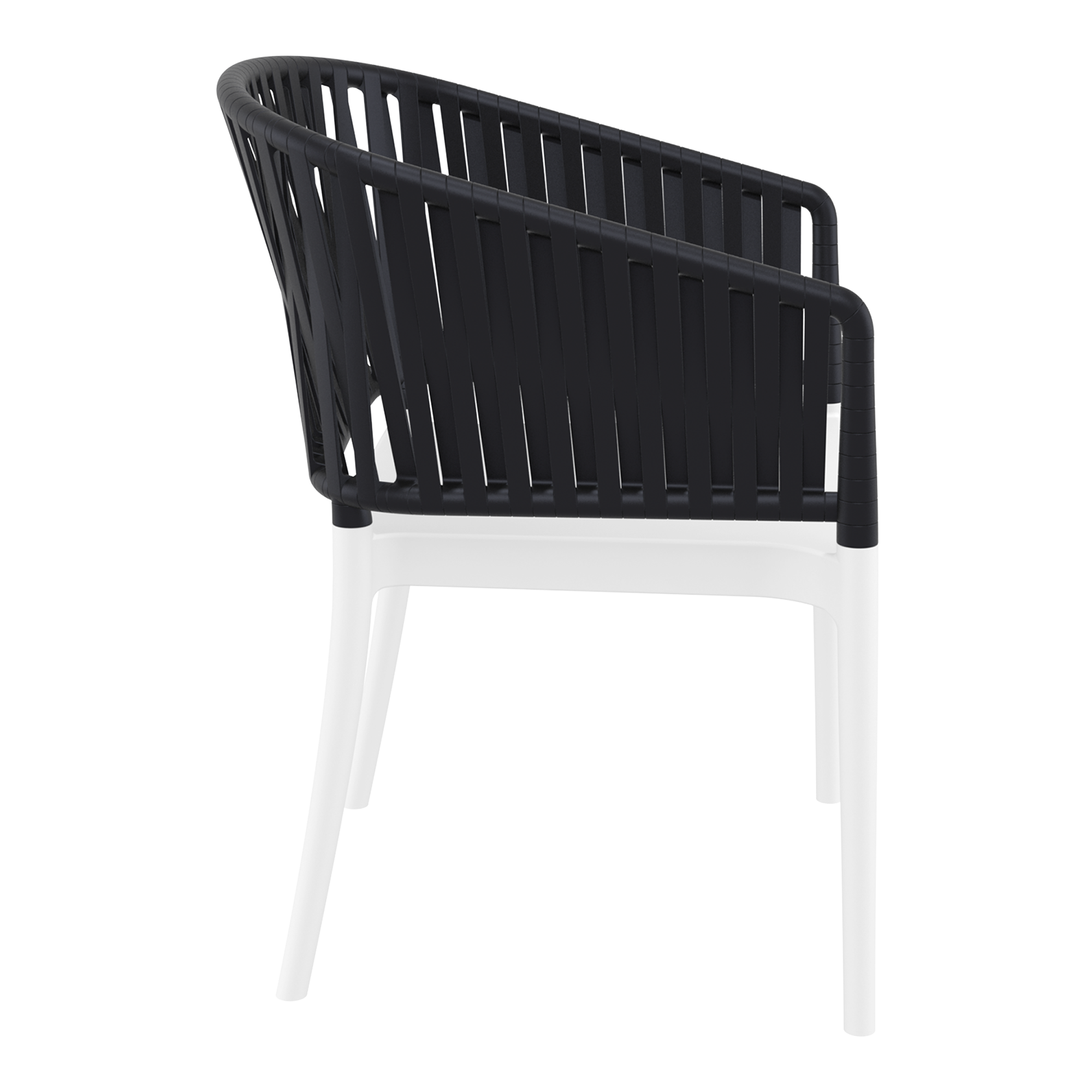 Portofino Stacking Armchair - White/Black