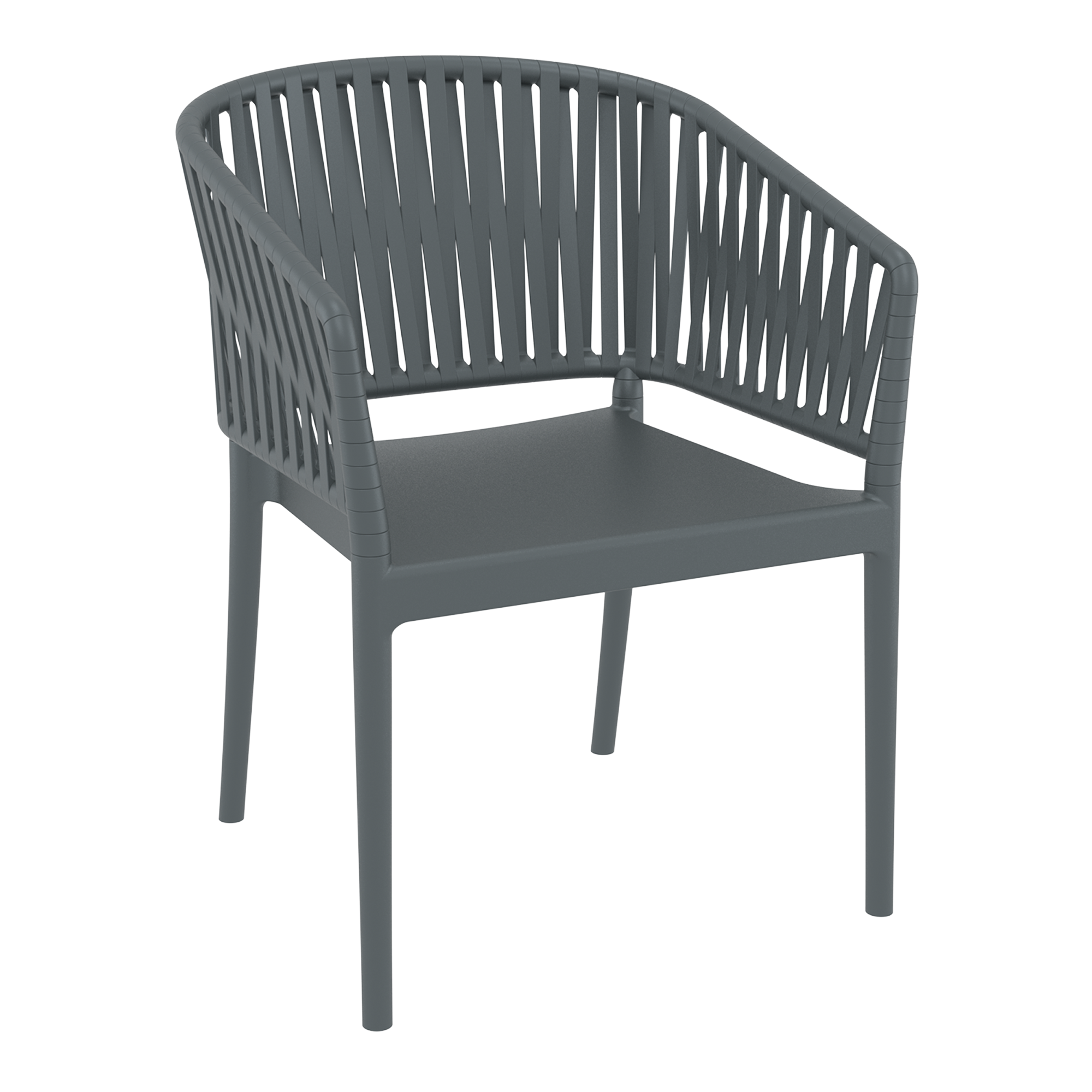 Portofino Stacking Armchair - Dark Grey