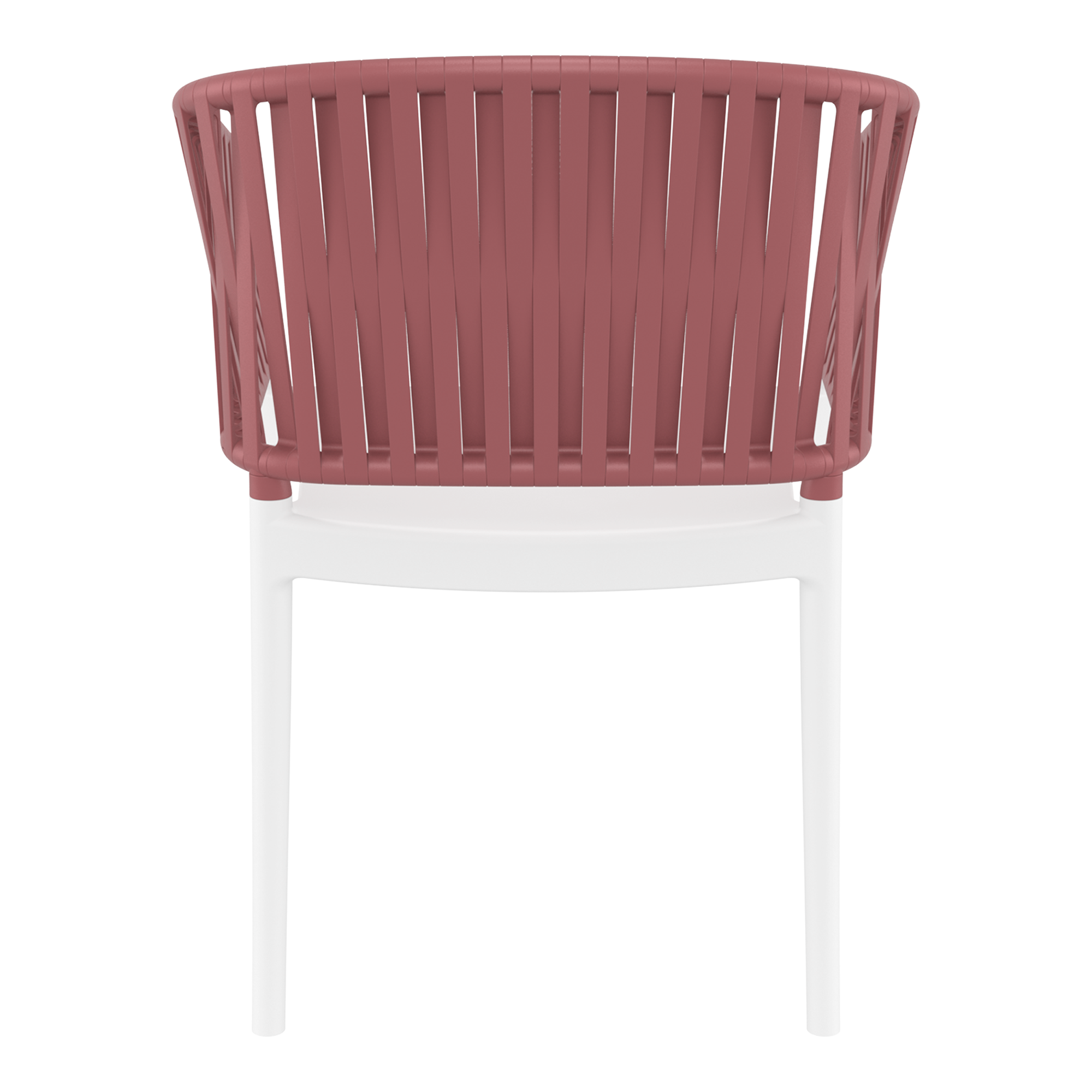 Portofino Stacking Armchair - White/Marsala