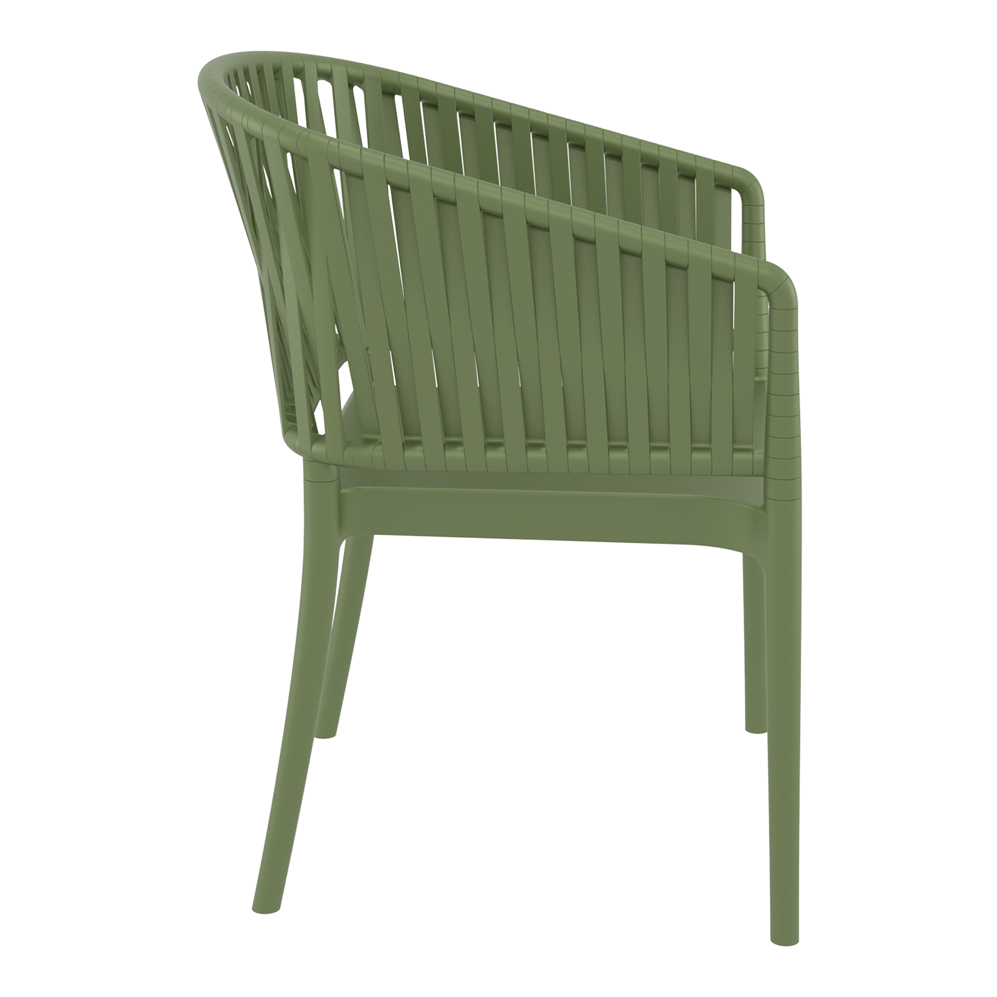 Portofino Stacking Armchair - Olive Green