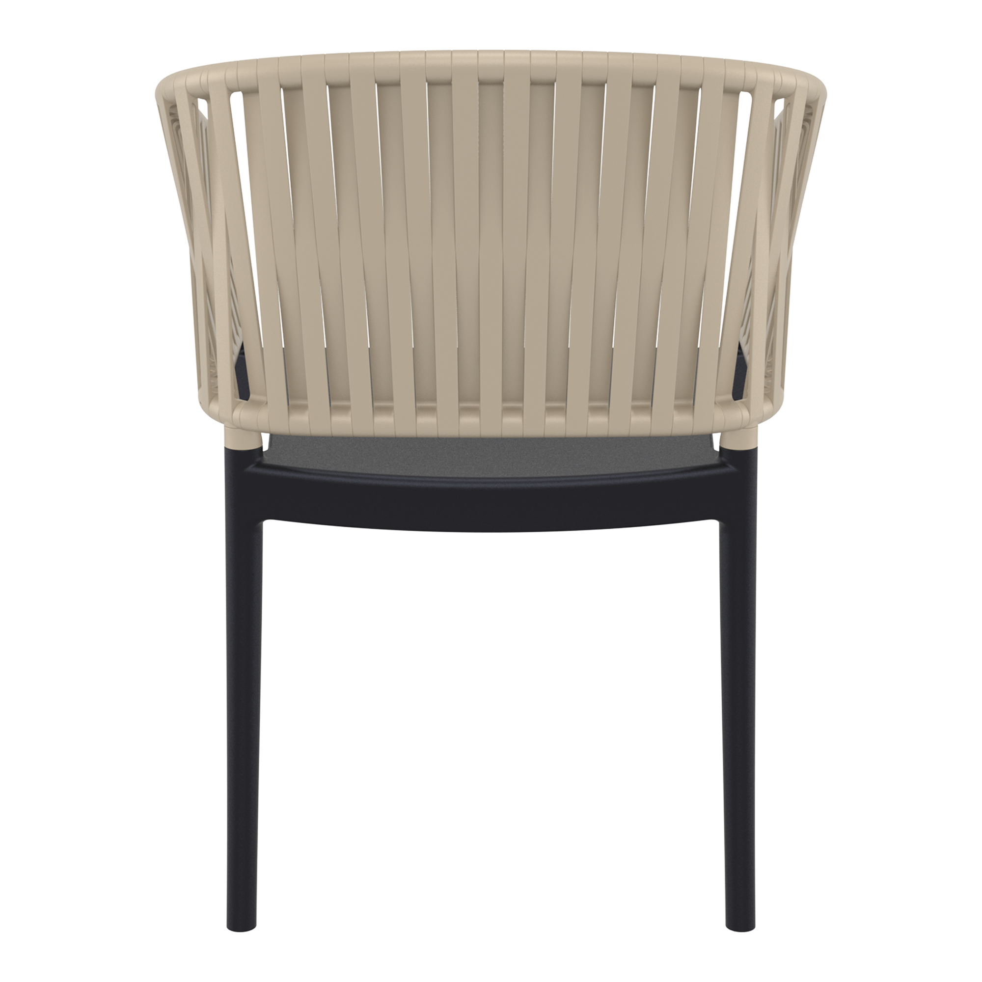 Portofino Stacking Armchair - Black/Taupe