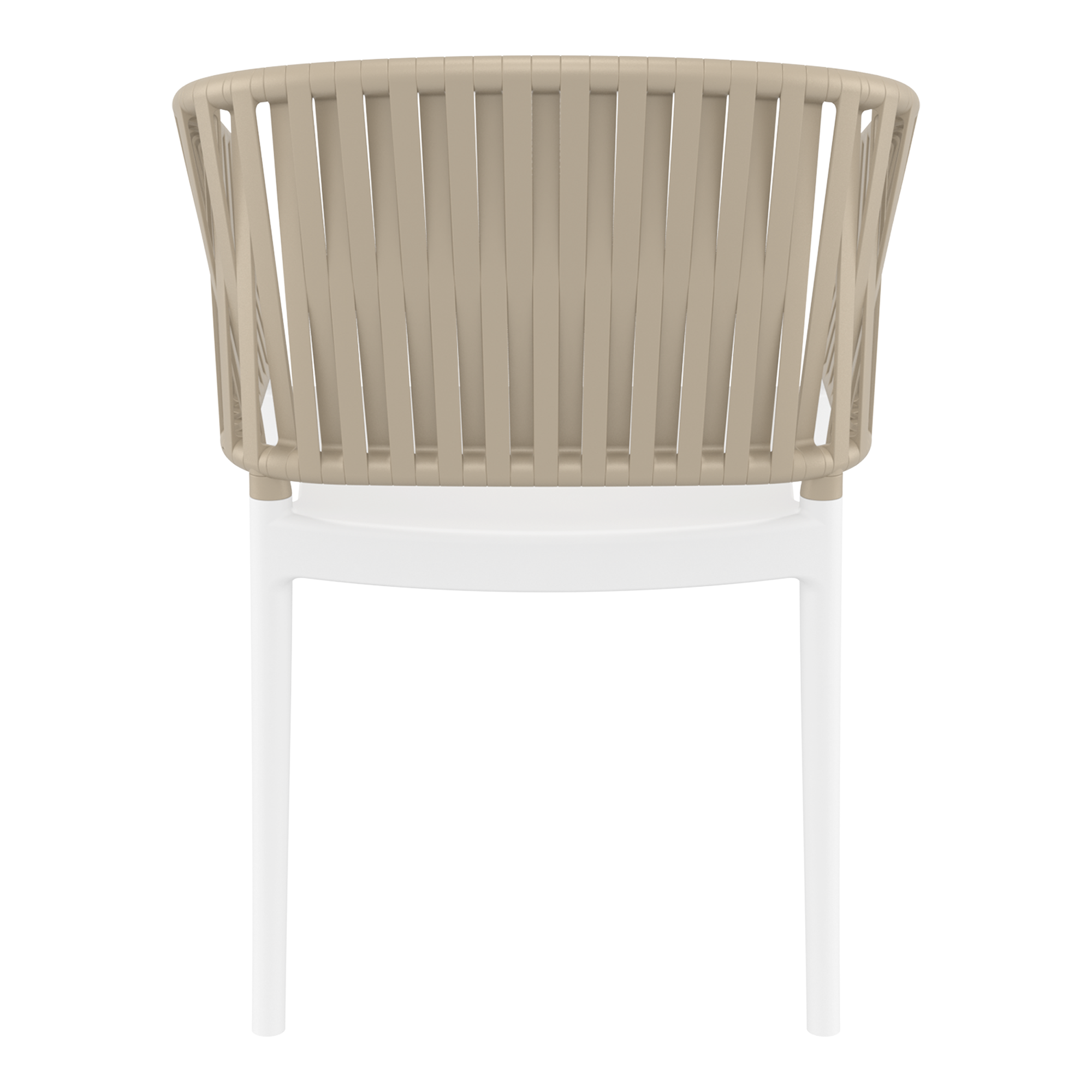 Portofino Stacking Armchair - White/Taupe