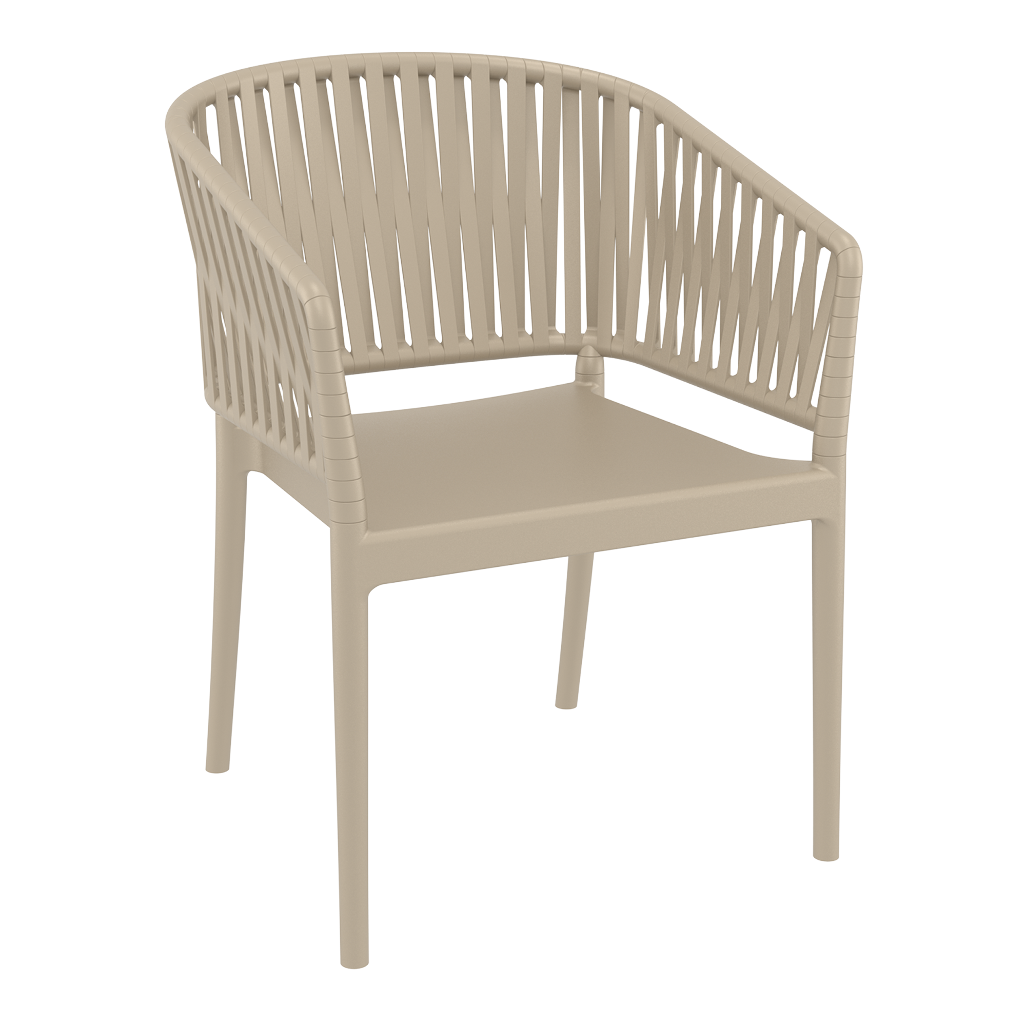 Portofino Stacking Armchair - Taupe