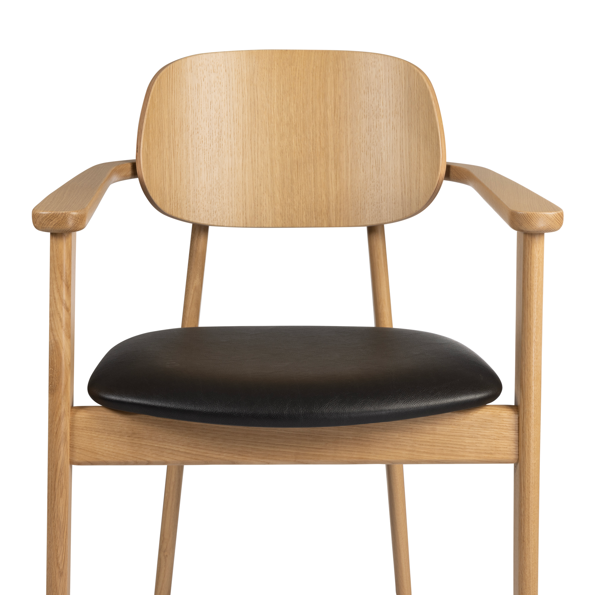 Relish Arm Chair - Natural Oak - Lascari Vintage Black Seat Pad