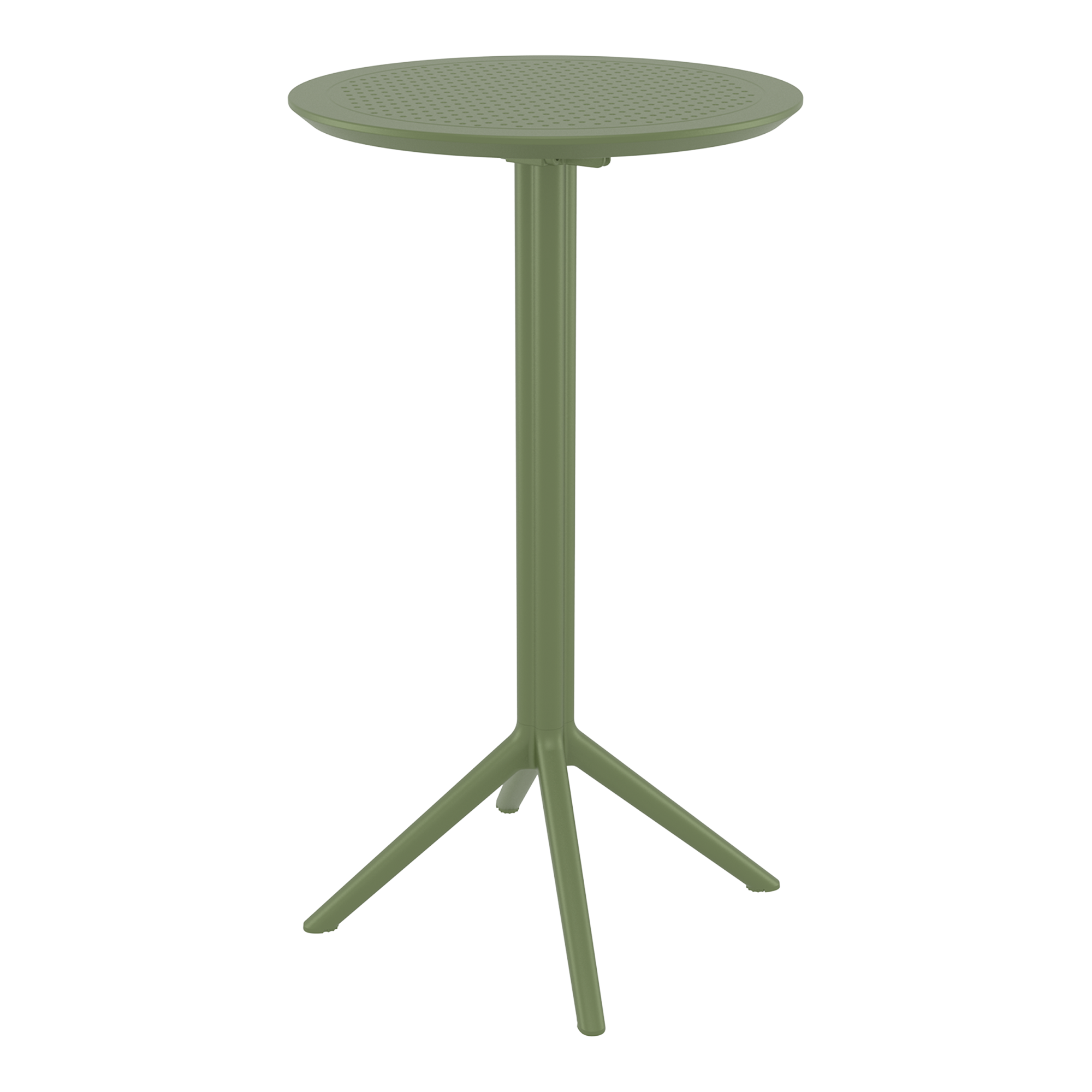 Sky Folding Bar Table - 60cm Diameter - Olive Green