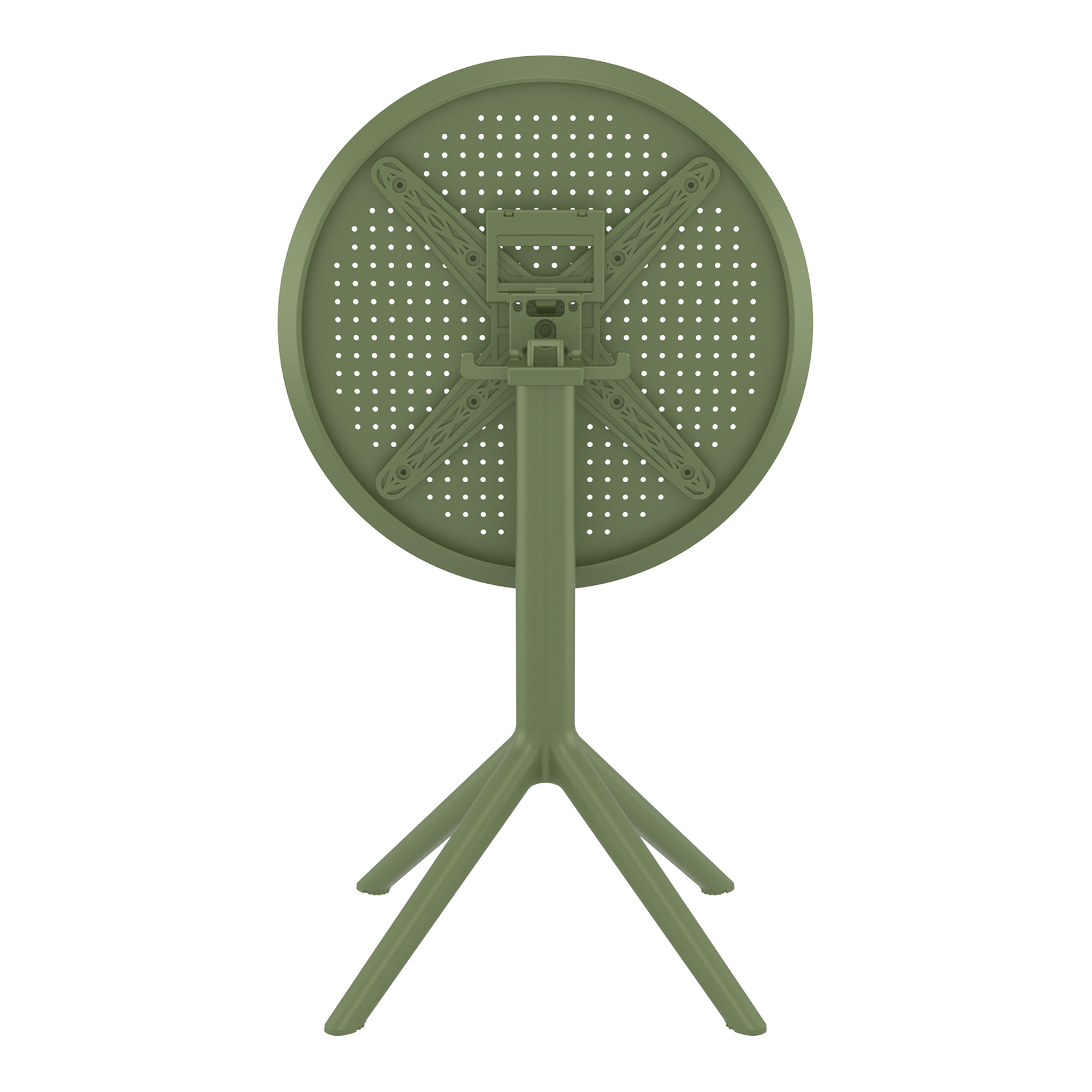 Sky Folding Dining Table - 60cm Diameter - Olive Green