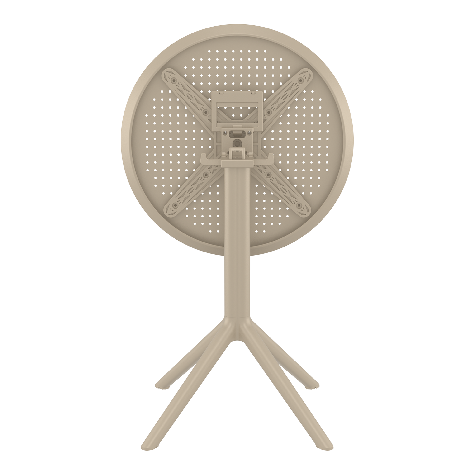 Sky Folding Dining Table - 60cm Diameter - Taupe
