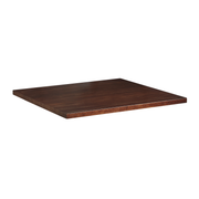 Solid Ash Table Top - Dark Walnut - 60 x 60cm x 25mm with Hairpin legs