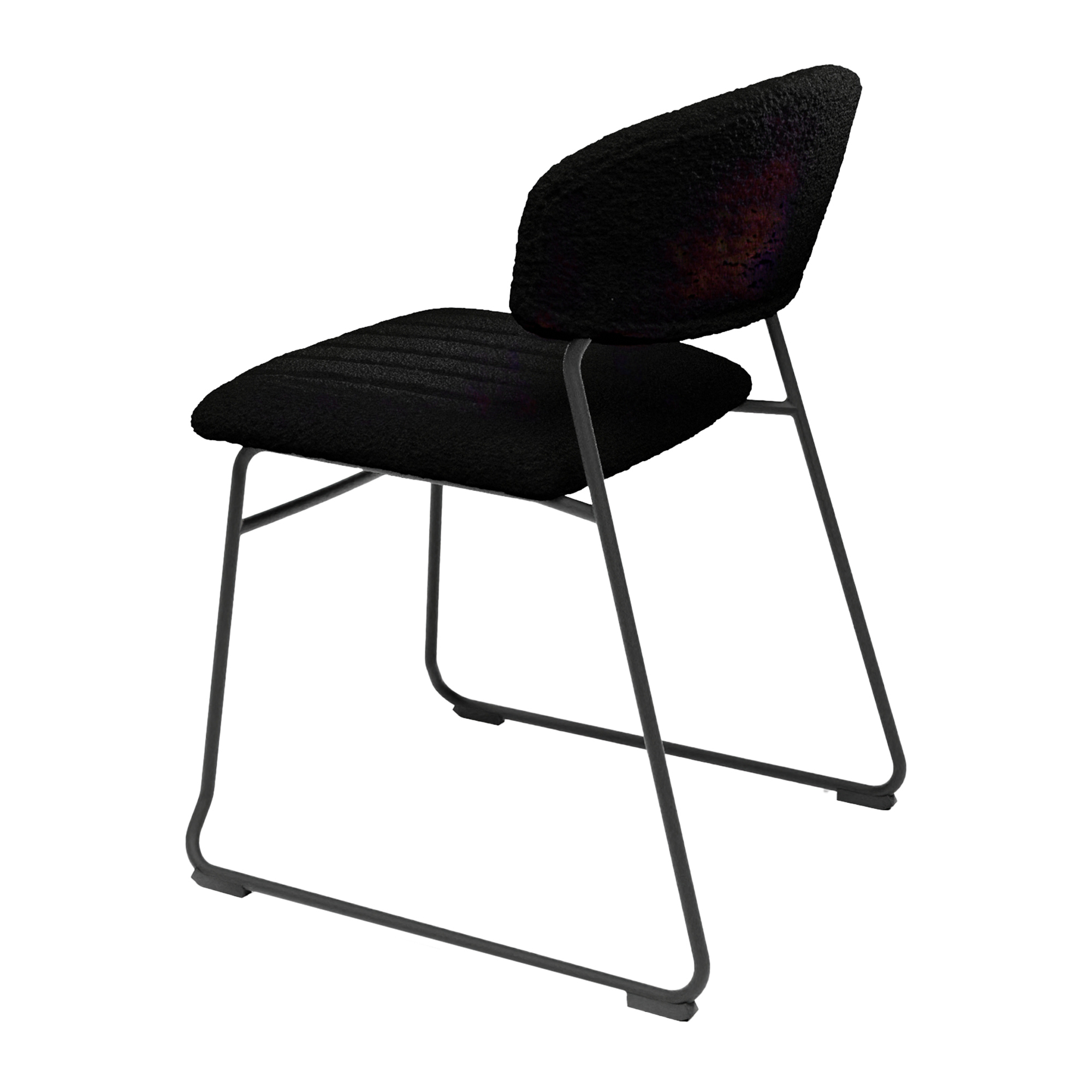 Teddy Stacking Side Chair - Black