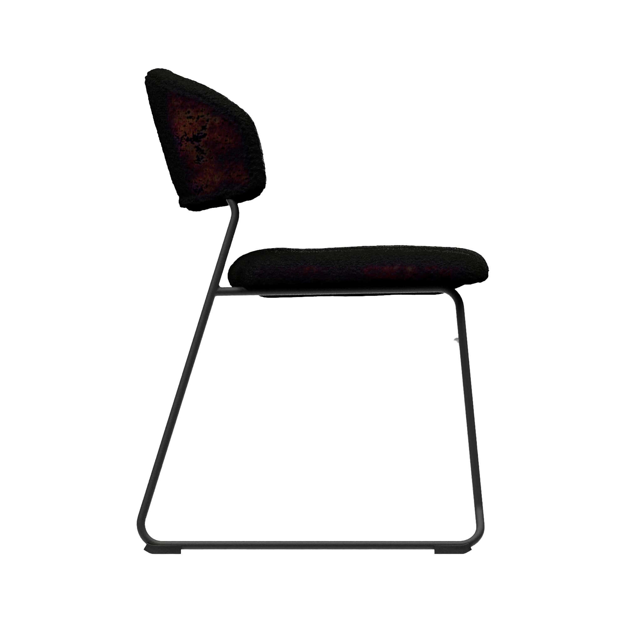 Teddy Stacking Side Chair - Black