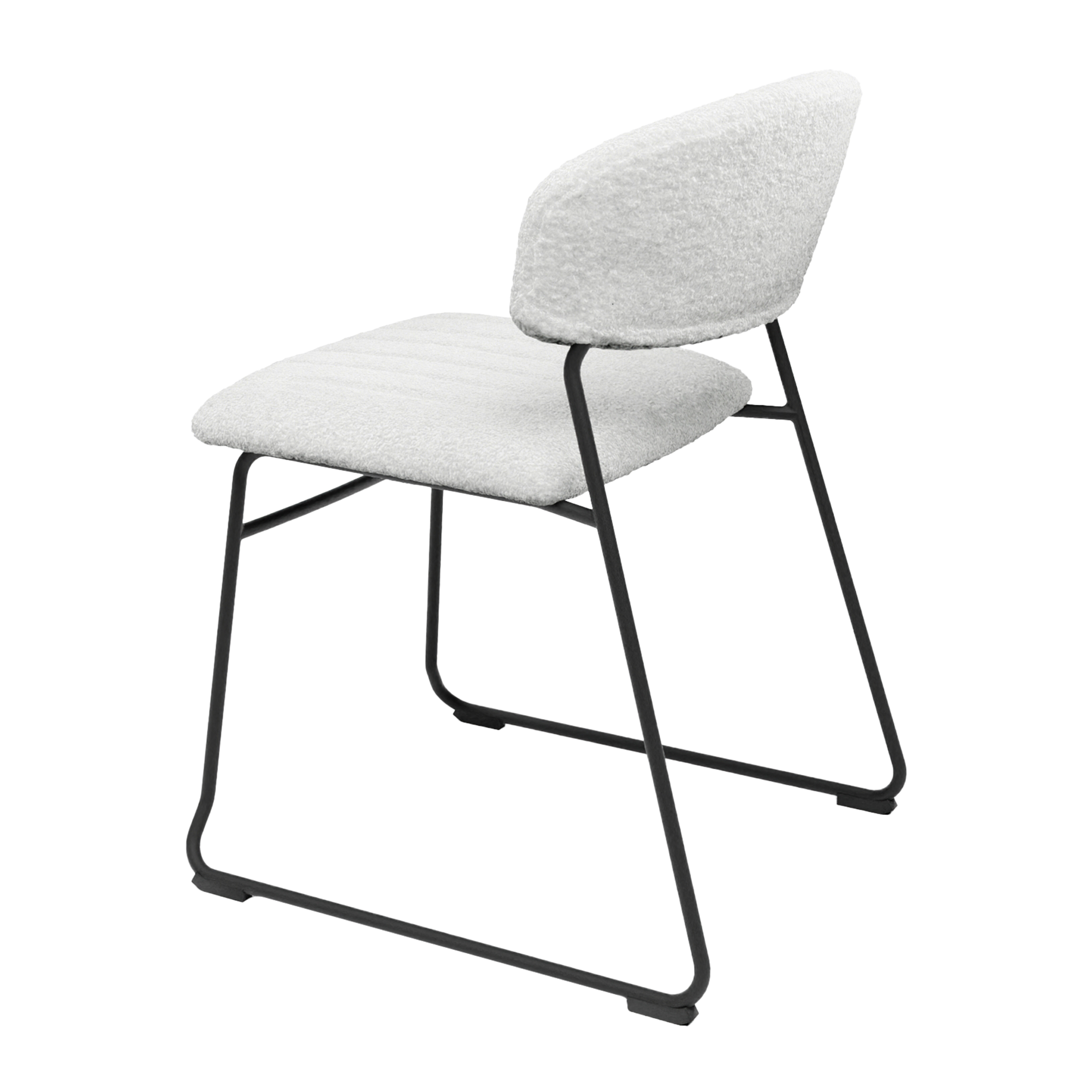 Teddy Stacking Side Chair - White
